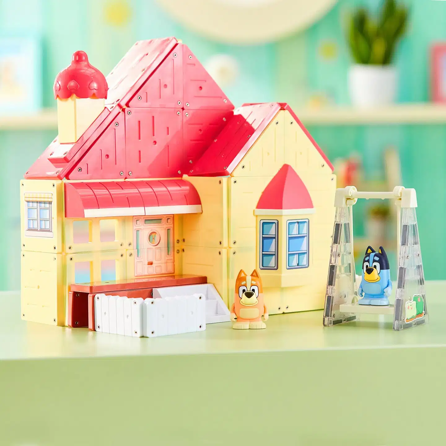 Tile Town Bluey-talo magneettinen rakennussarja 46 osaa - 4
