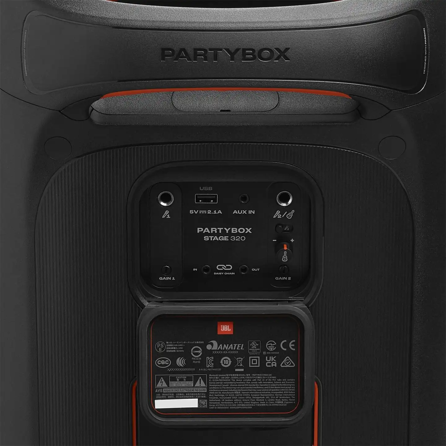 JBL Bluetooth kaiutin PartyBox 320 + 2kpl langaton mikrofoni - 13