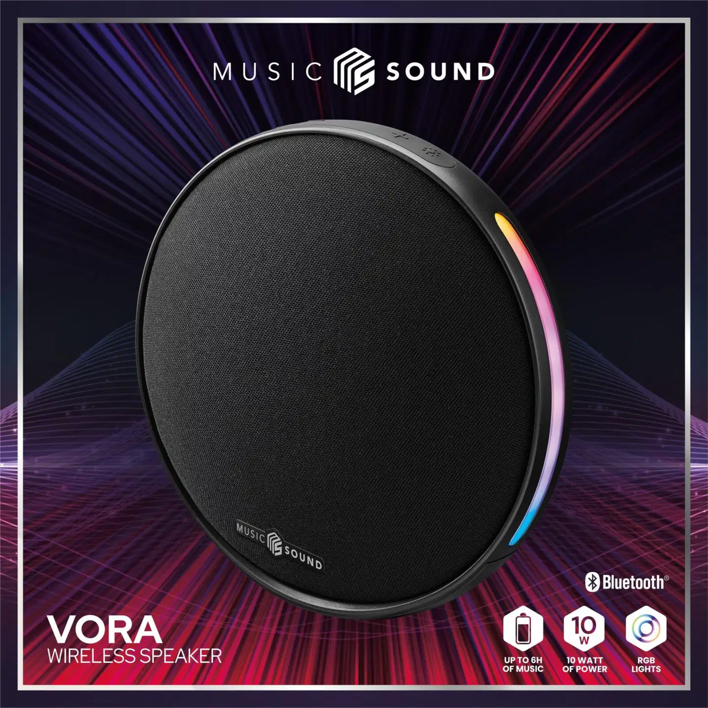 MusicSound Bluetooth kaiutin Vora musta - 7