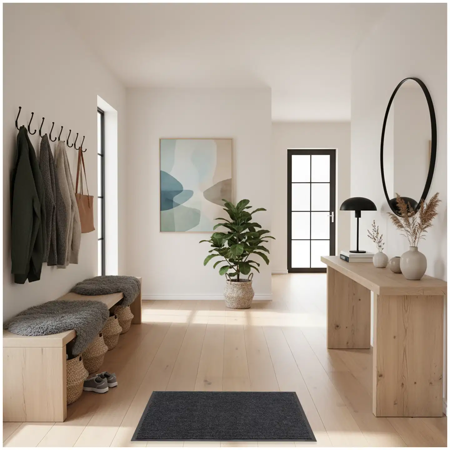 House kynnysmatto Track 60x90 cm tummanharmaa - 4