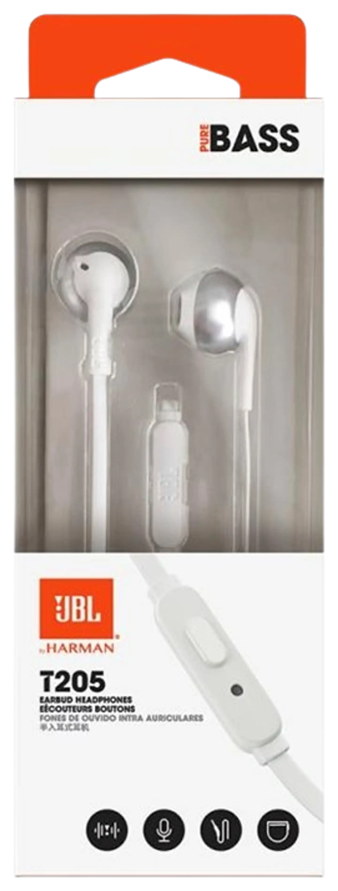 JBL nappikuulokkeet T205 kromi - 6