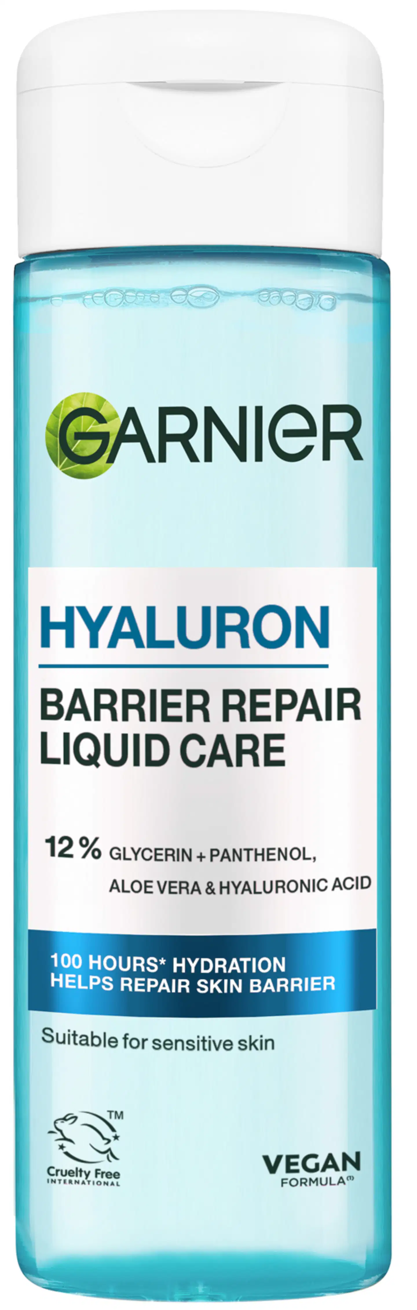 Garnier Hyaluron+ Barrier Repair Liquid Care hoitava kasvovesi herkälle iholle 120ml