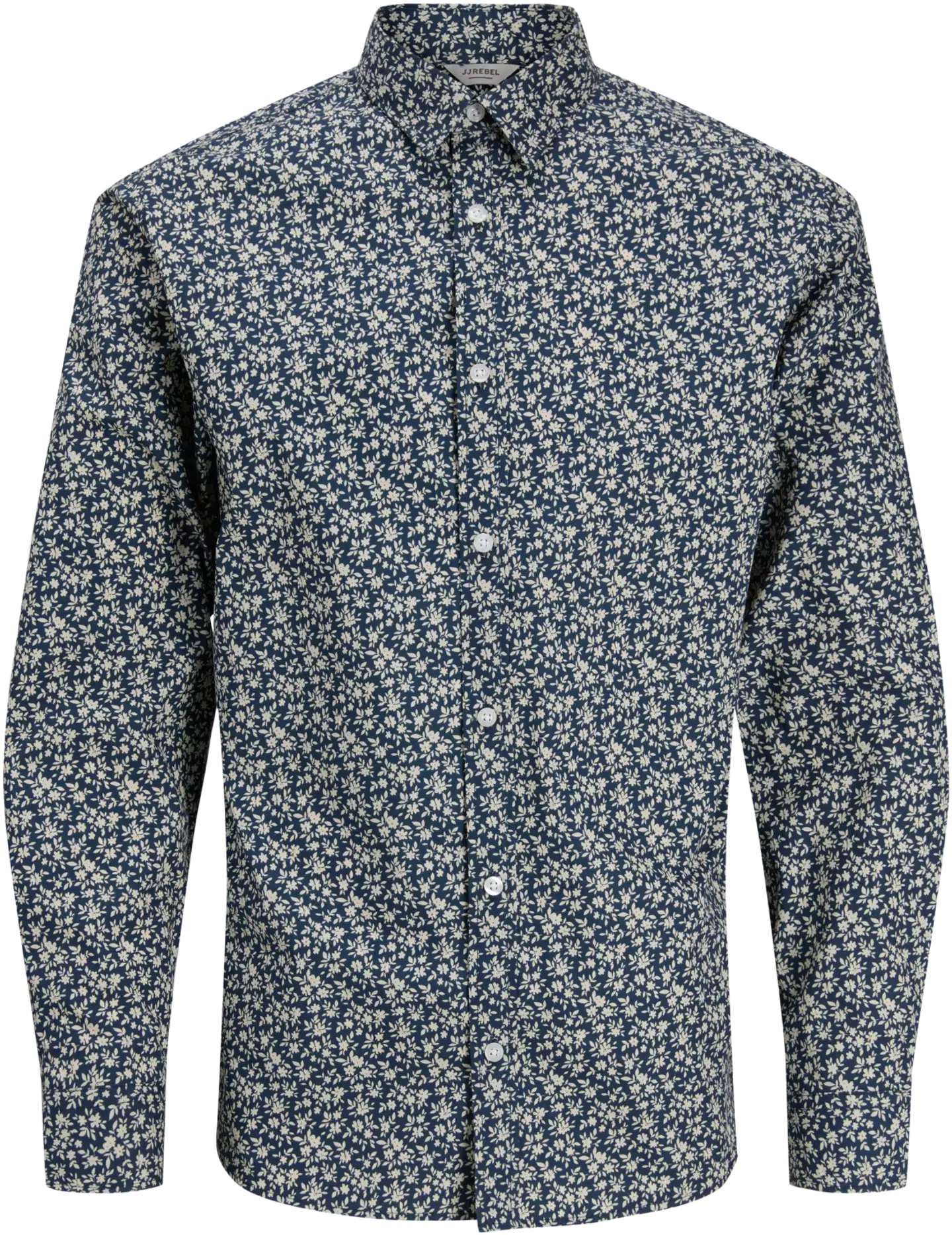 JJ Rebel miesten kauluspaita Jrebphilly 12304757 - Navy Blazer AOP - 1