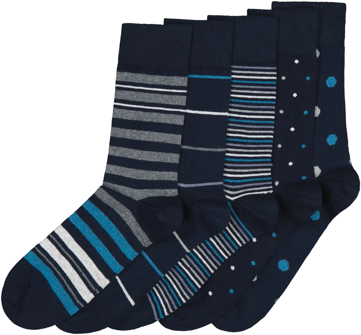 House miesten nilkkasukat 193HNO2404 5-pack - Dk blue/grey