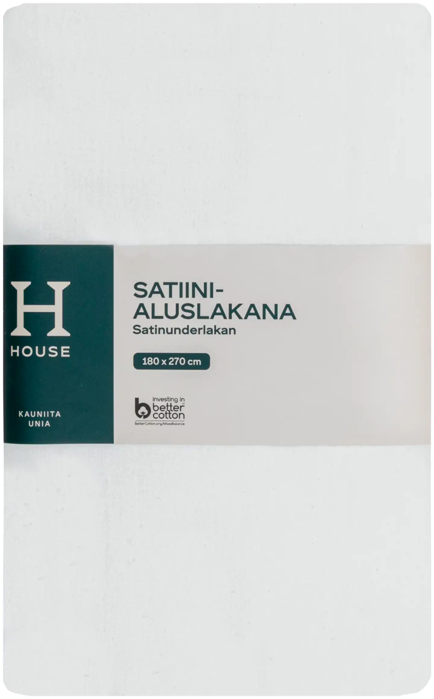 House satiinialuslakana 180x270 cm - White