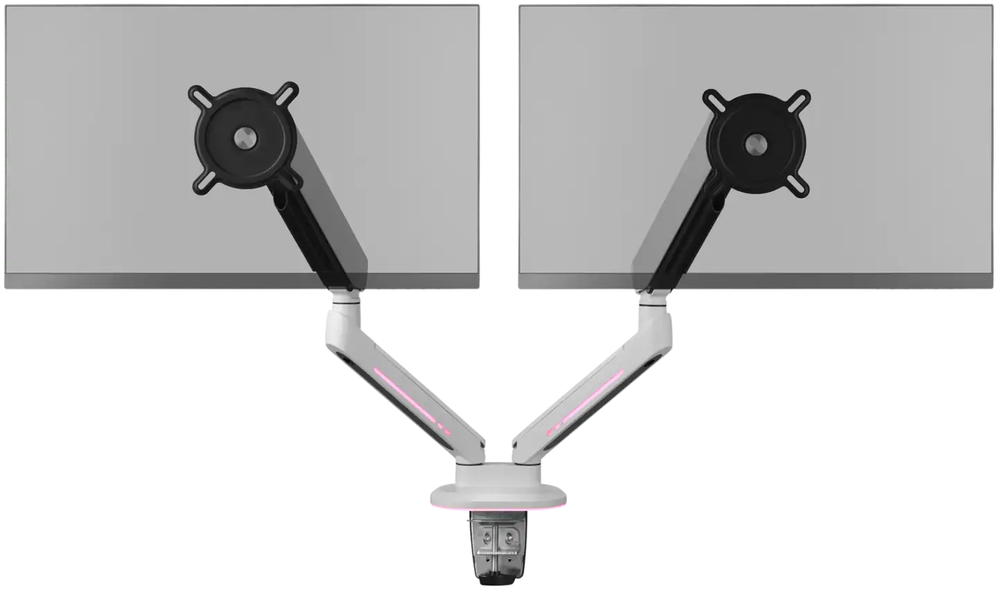 One For All DM8220 RGB Monitorivarsi kahdelle näytölle, valkoinen - 1