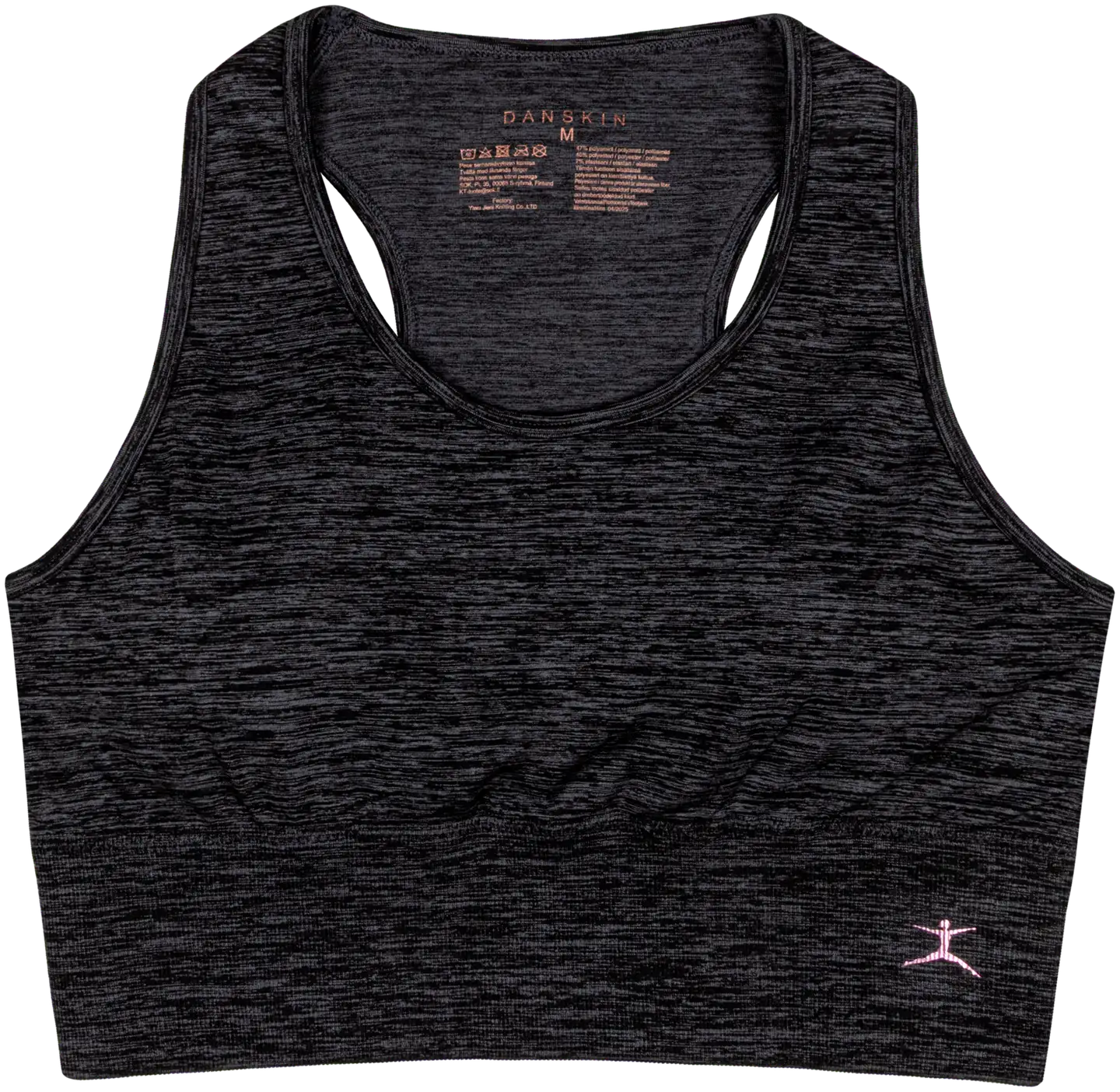 Danskin naisten saumaton liivitoppi DPA25008 - BLACK MELANGE - 1