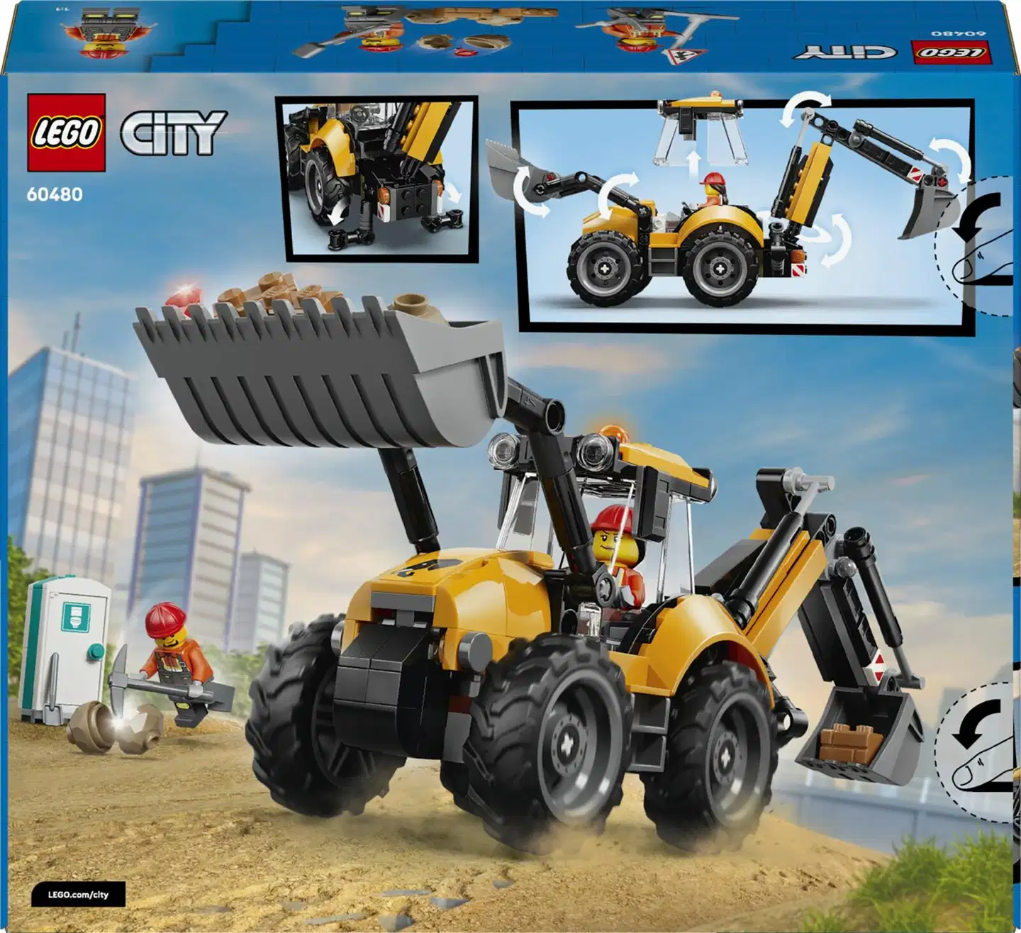LEGO® City Great Vehicles 60480 Keltainen traktorikaivuri - 4