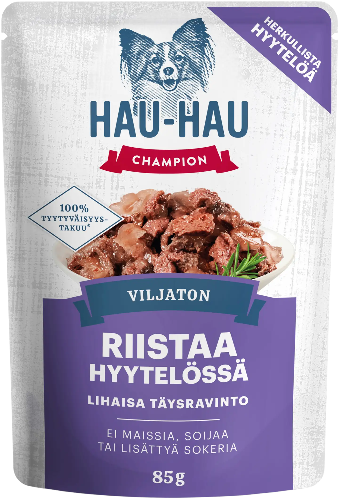 Hau-Hau Champion Viljaton riistaa hyytelössä annosateria täysravinto 85 g