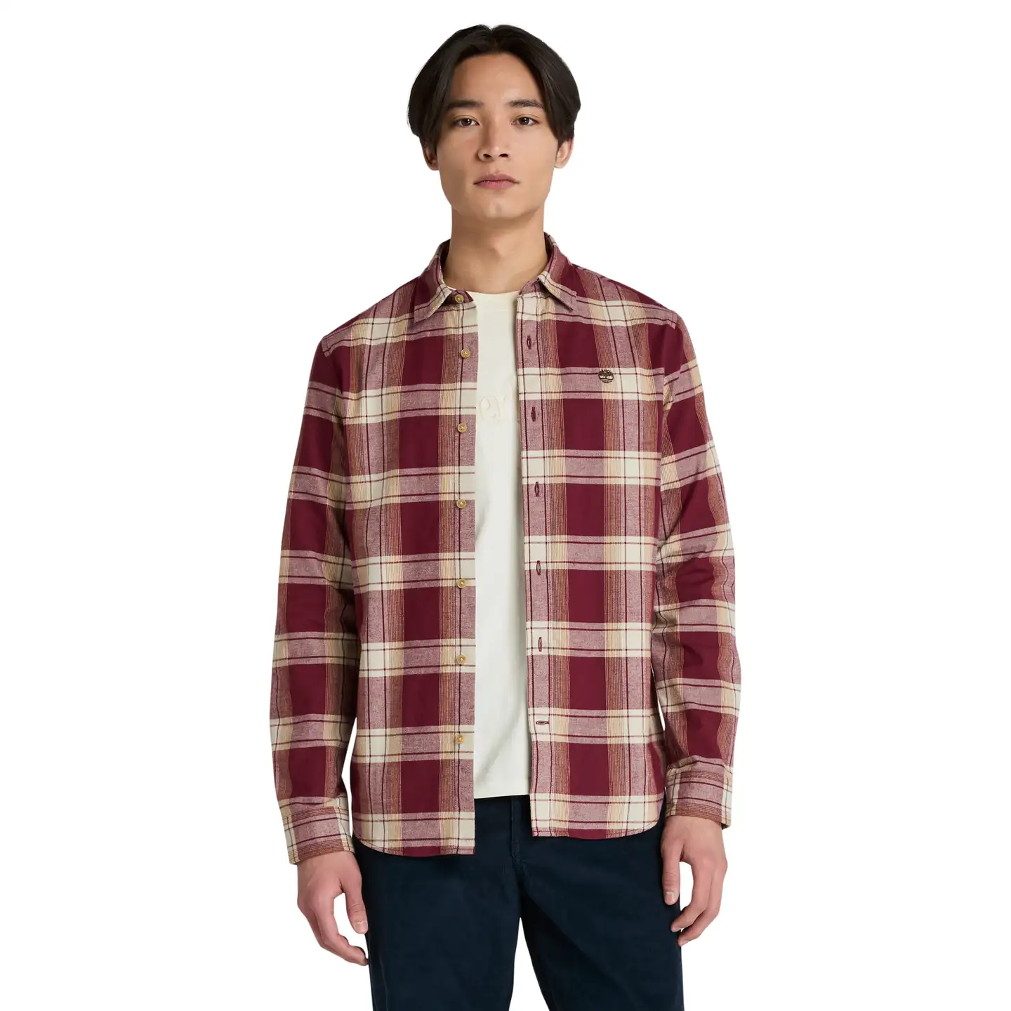 Timberland miesten flanellipaita Herringbone - BURGUNDY - 3
