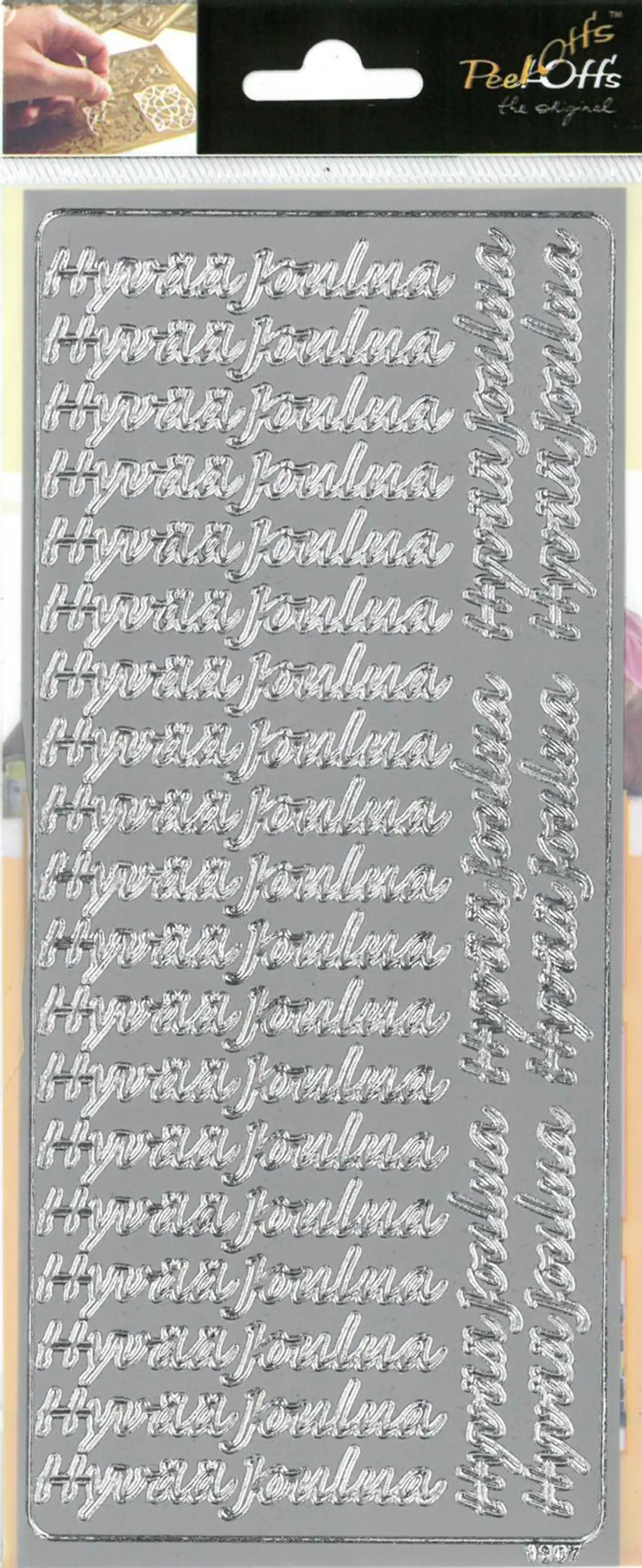 J.K. Primeco Ääriviivatarra hyvää joulua hopea