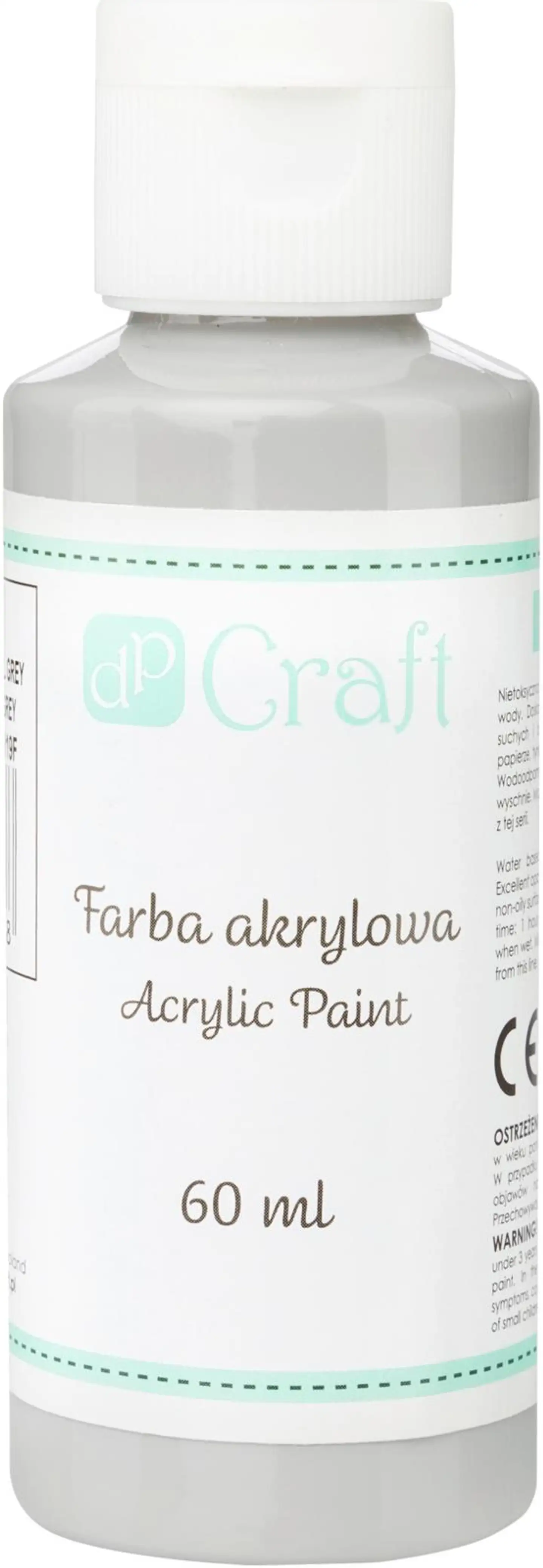 Dp craft akryyliväri 60ml harmaa 021