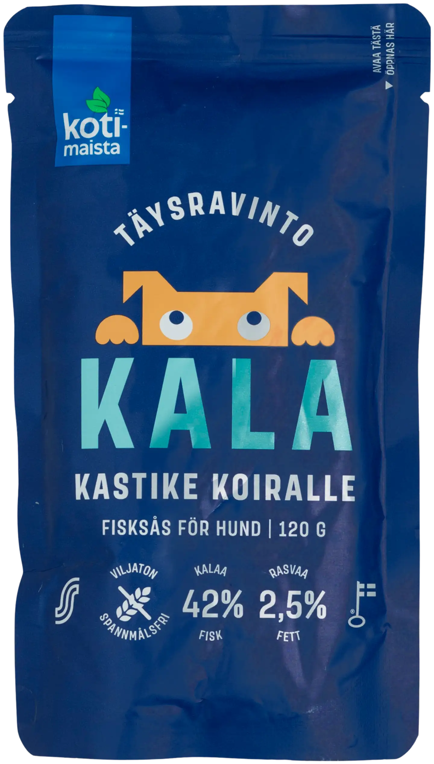 Kotimaista kalakastike koiralle täysravinto 120 g - 1