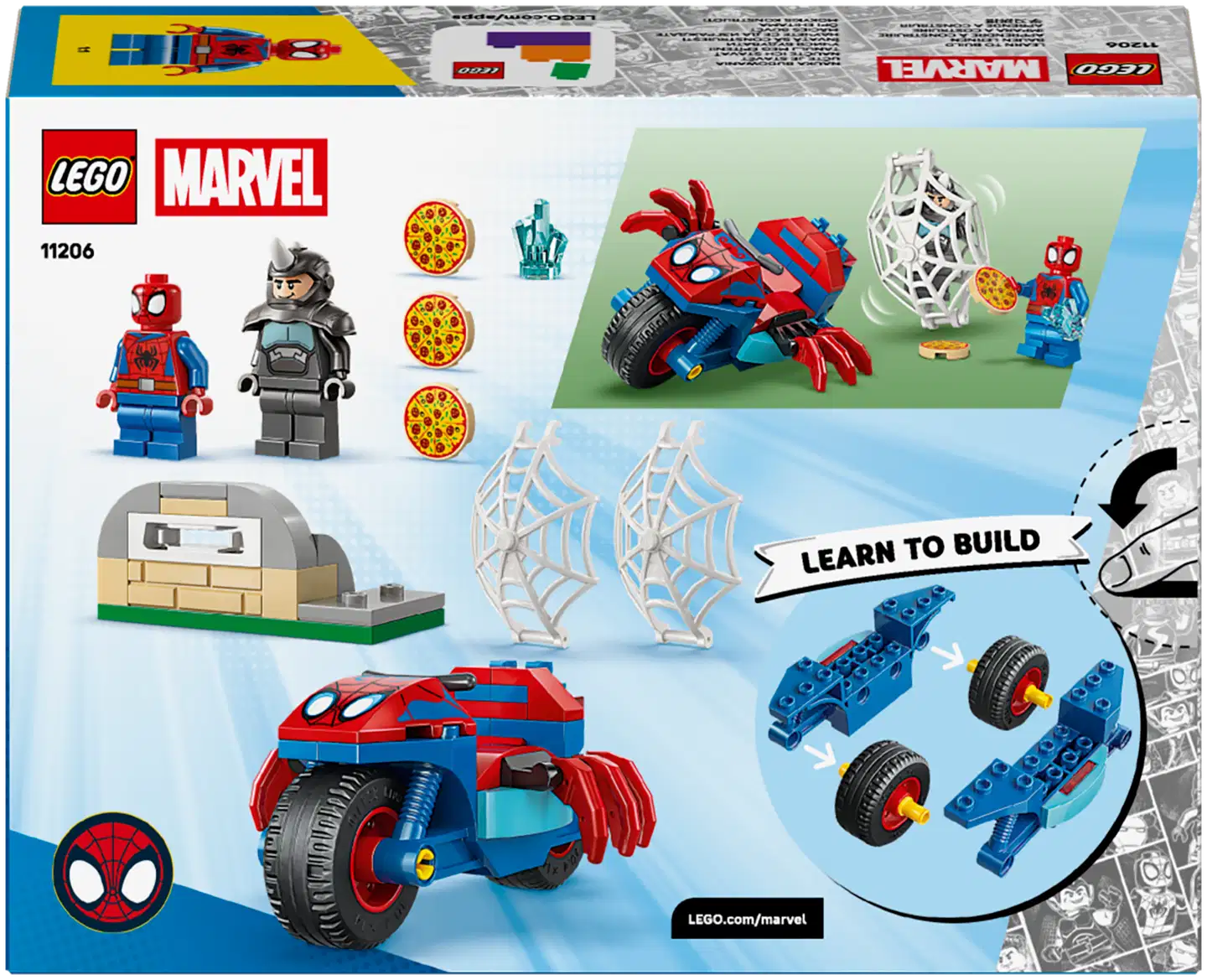 LEGO® Spidey 11206 Spidey jahtaa Rhinoa moottoripyörällään - 4
