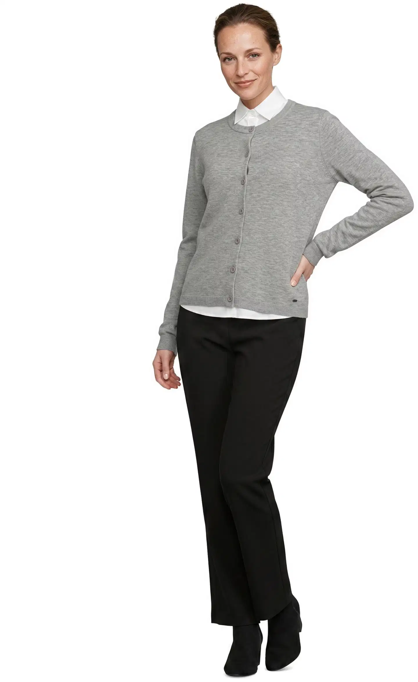 London Fog naisten neuletakki merinovillaa 213L264008 - light grey - 4