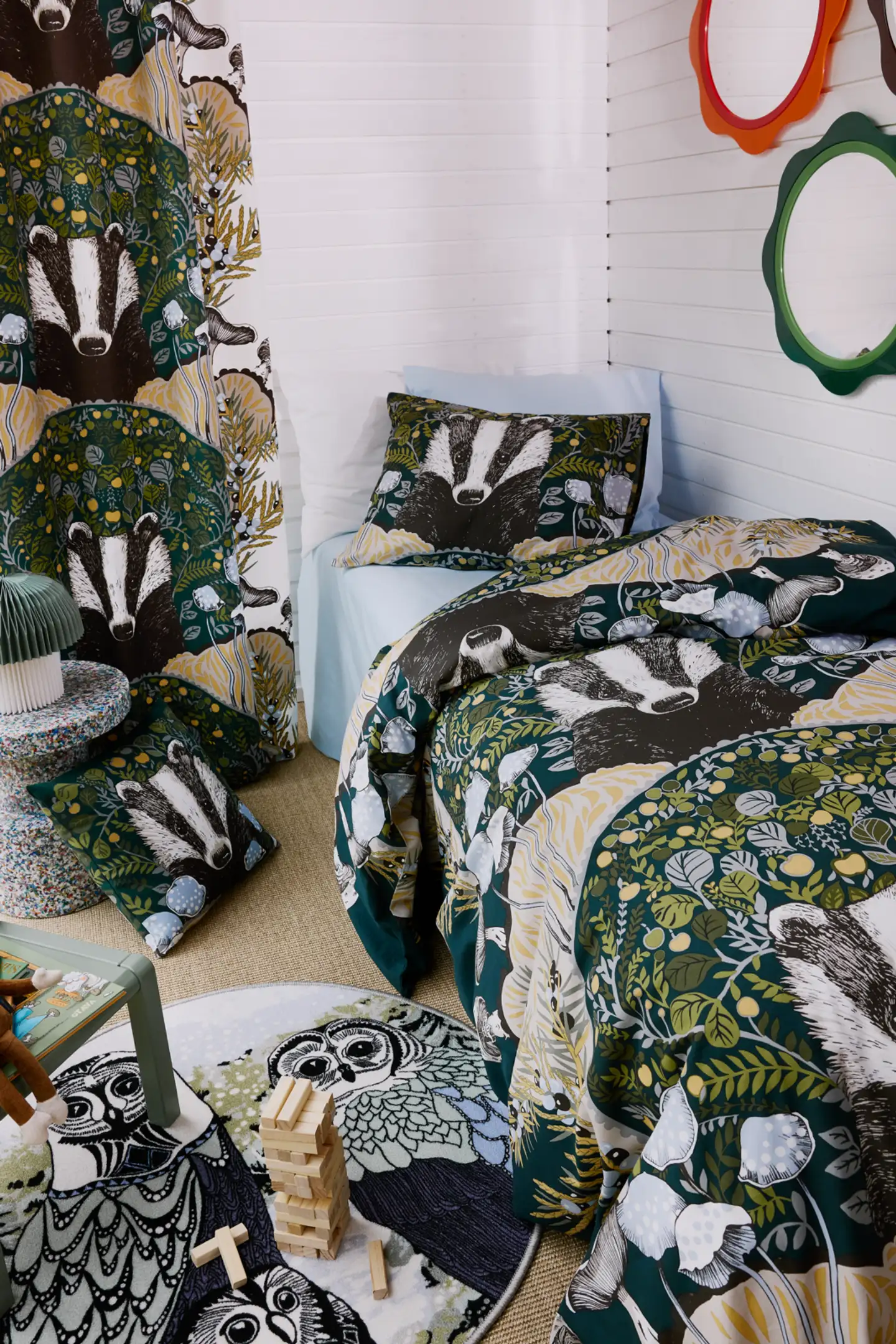 Vallila matto Huhuu  Ø 133 cm bluegreen - 5