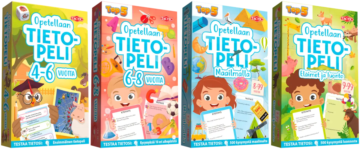 Tactic peli Opetellaan Tietopeli, erilaisia - 1