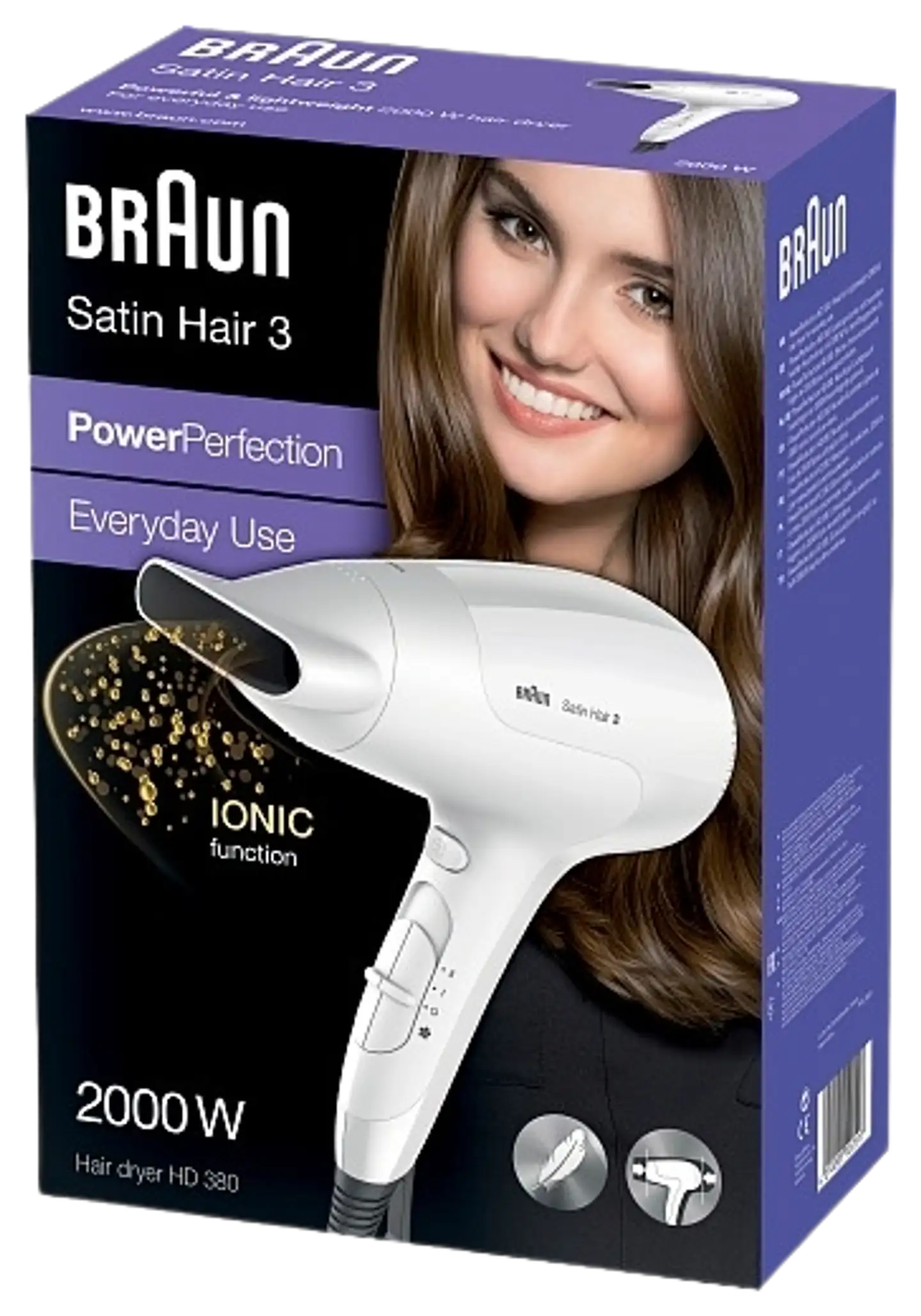 Braun Hiustenkuivain Satin Hair 3 HD380 2000 W - 1