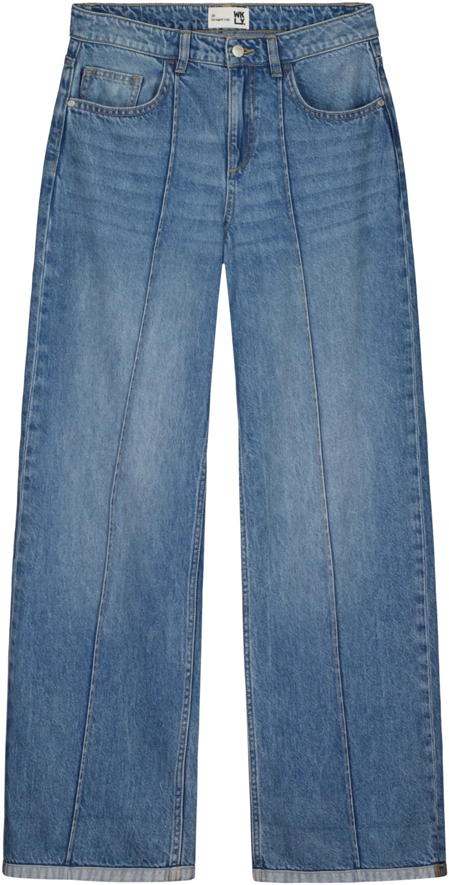 WKLY. naisten leveälahkeiset farkut 222W000207 - Indigo - 1