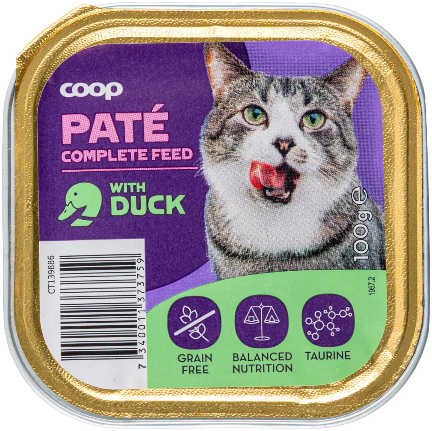 Coop ankkaa sisältävä patee täysikasvuisille kissoille 100 g