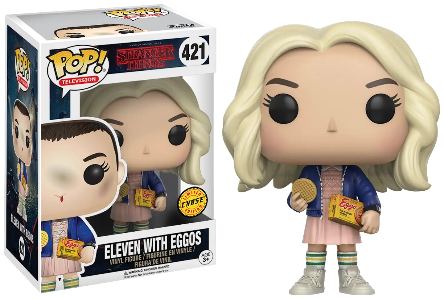 FUNKO POP! Vinyylihahmo: Stranger Things - Eleven (Eggos) w/Chase - 2