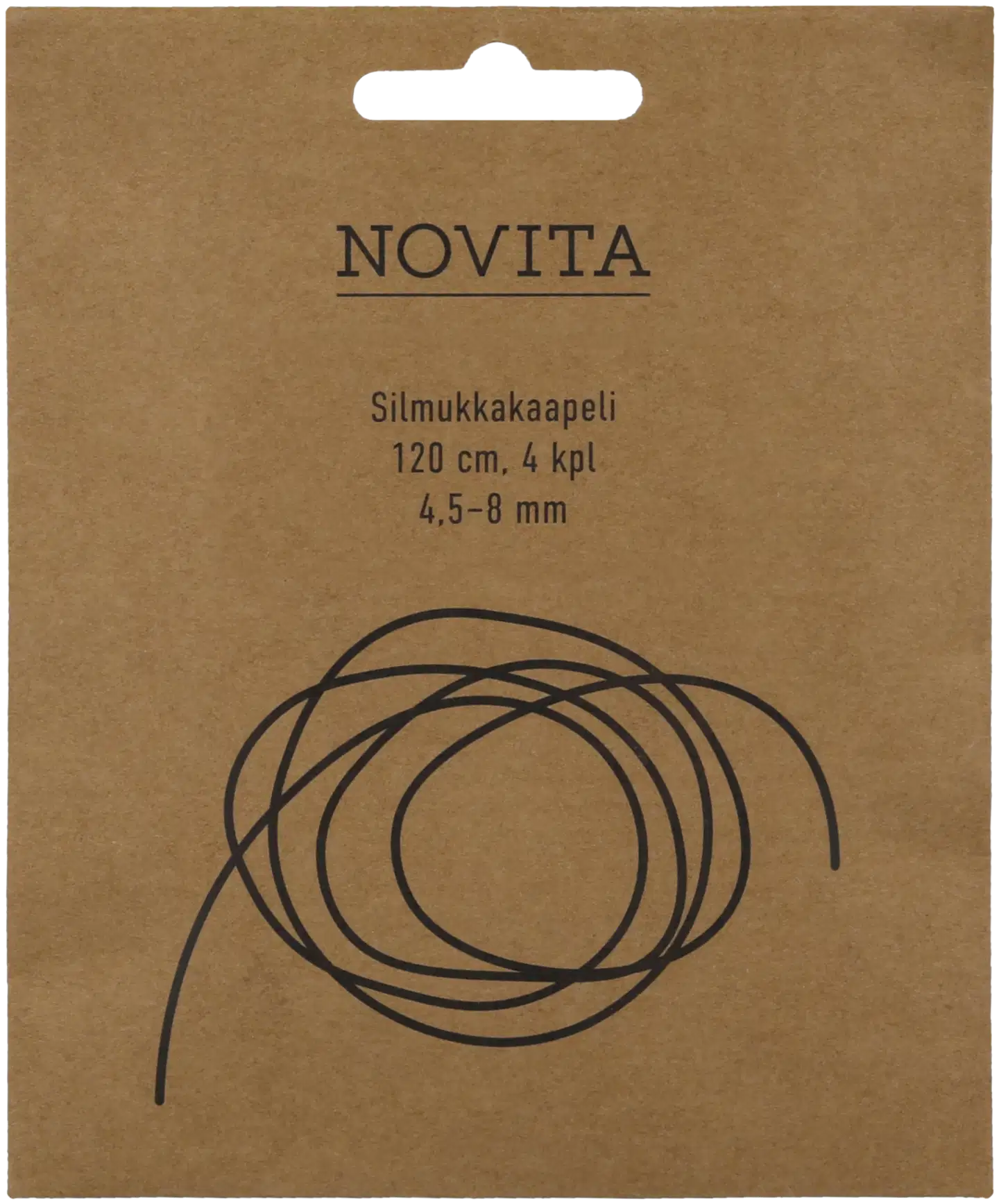 Novita silmukkakaapeli 120 cm 4 kpl 4.5-8 mm - 1