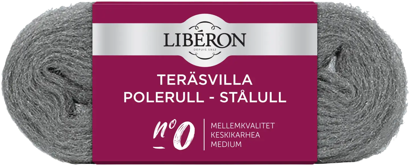 Liberon Teräsvilla No. 0 keskikarhea 100g