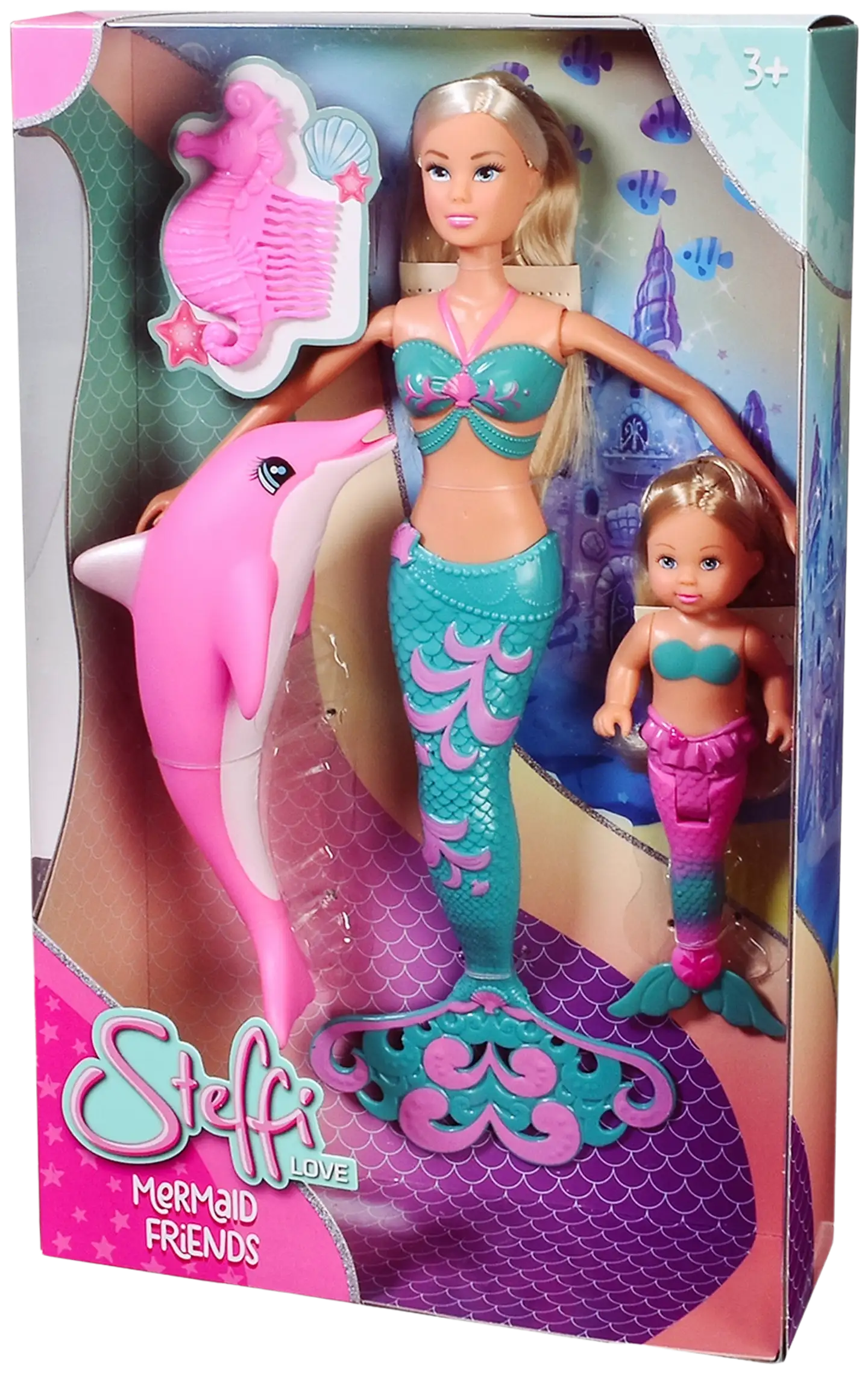 Simba Steffi Love ja Evi Merenneitoina, Mermaid Friends -leikkisetti - 1
