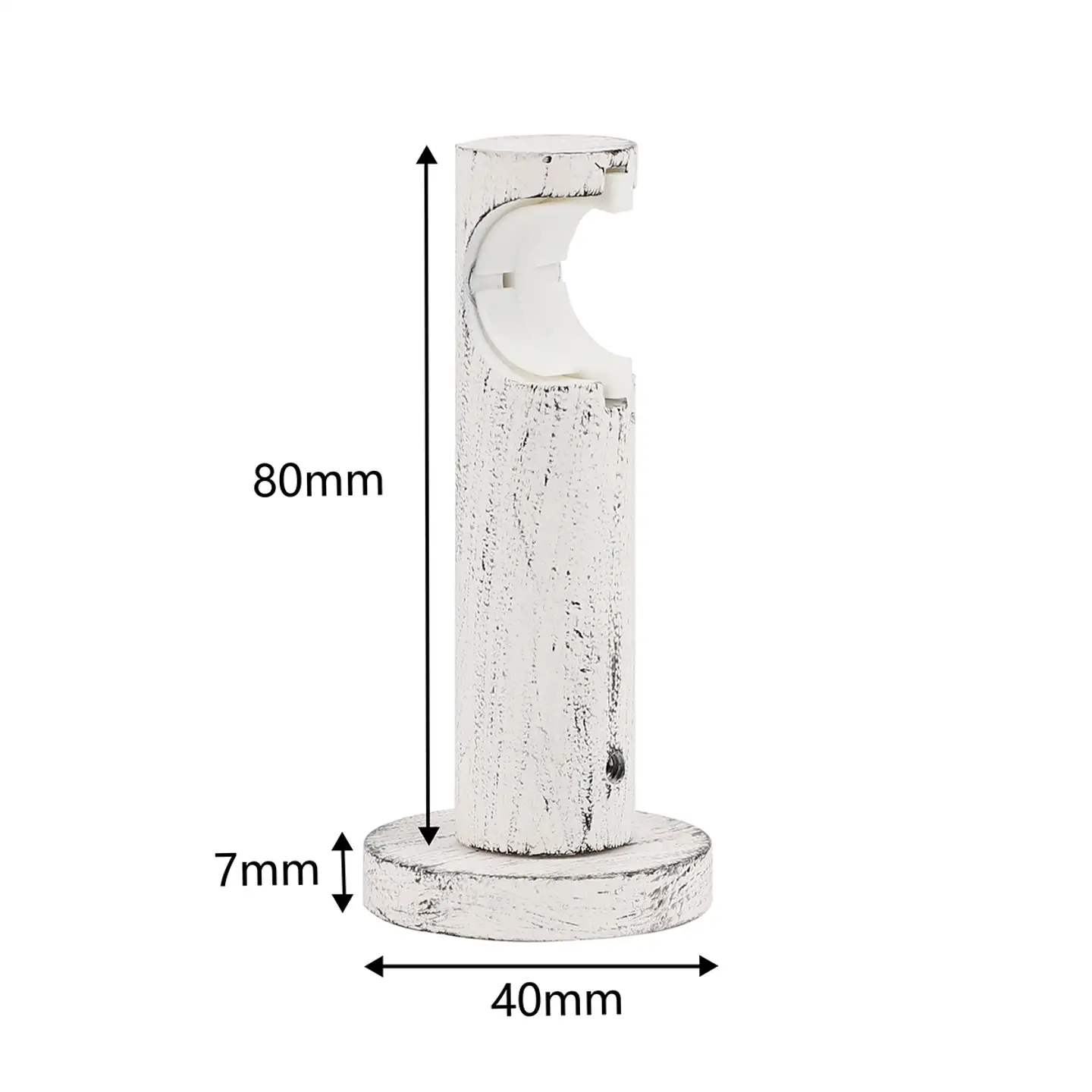 Ihanin verhotangon click-kannakkeet valkokulta 19mm 2kpl/pss - 4