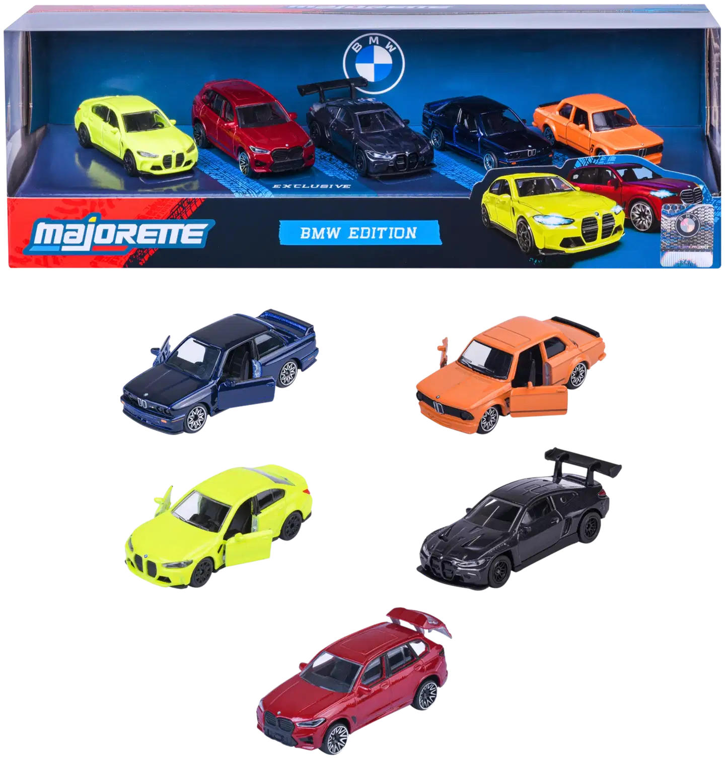 Majorette BMW 5 auton lahjapakkaus, 7,5 cm, 1:64, die-cast