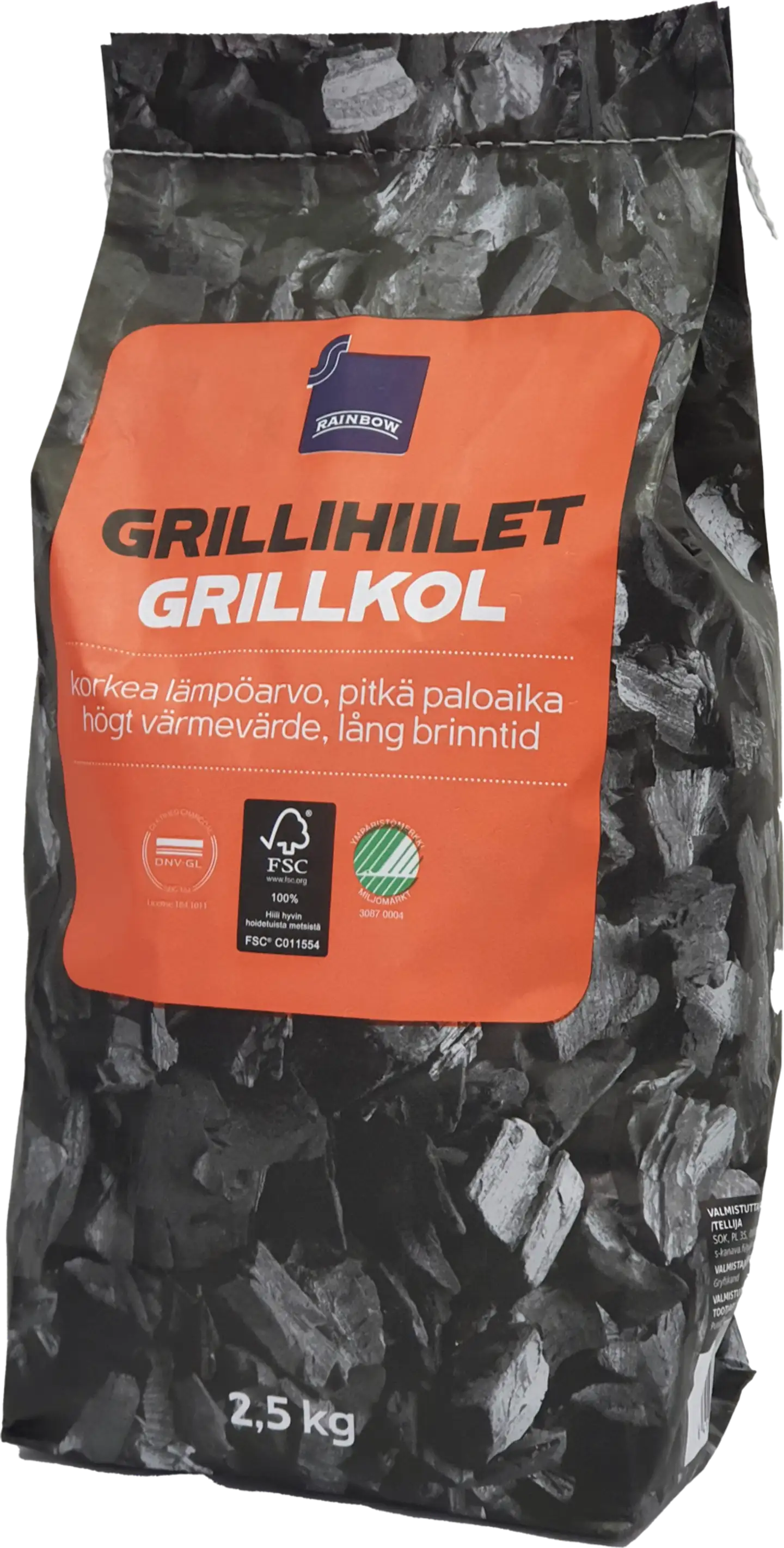 Rainbow grillihiili 2,5 kg - 2