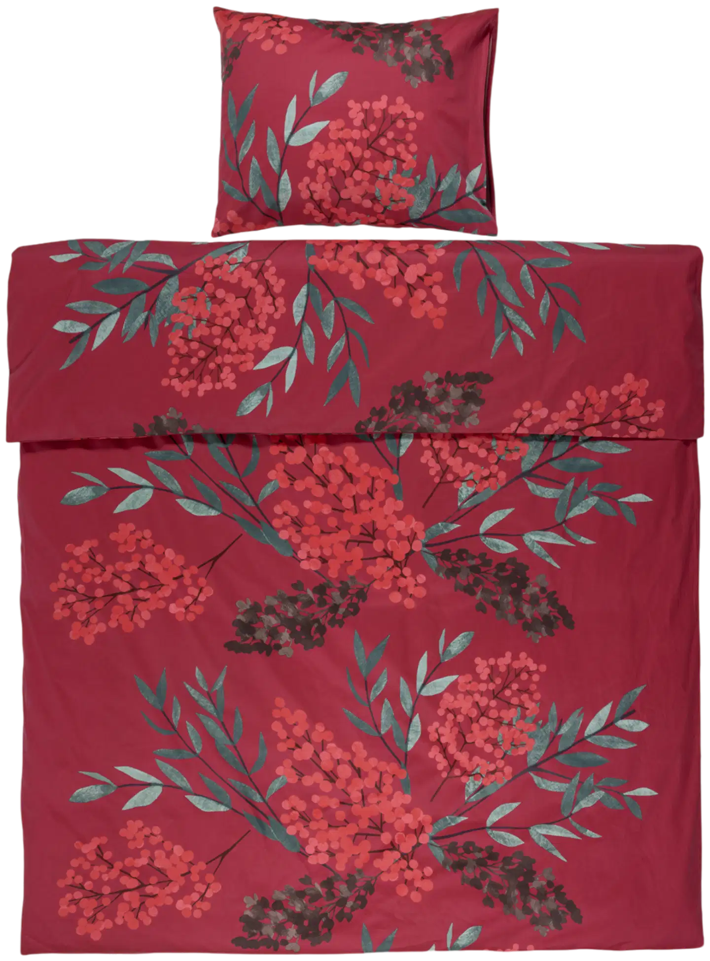 Pentik Joulun Hetki pussilakanasetti 150x210 cm + 50x60 cm punainen - 2