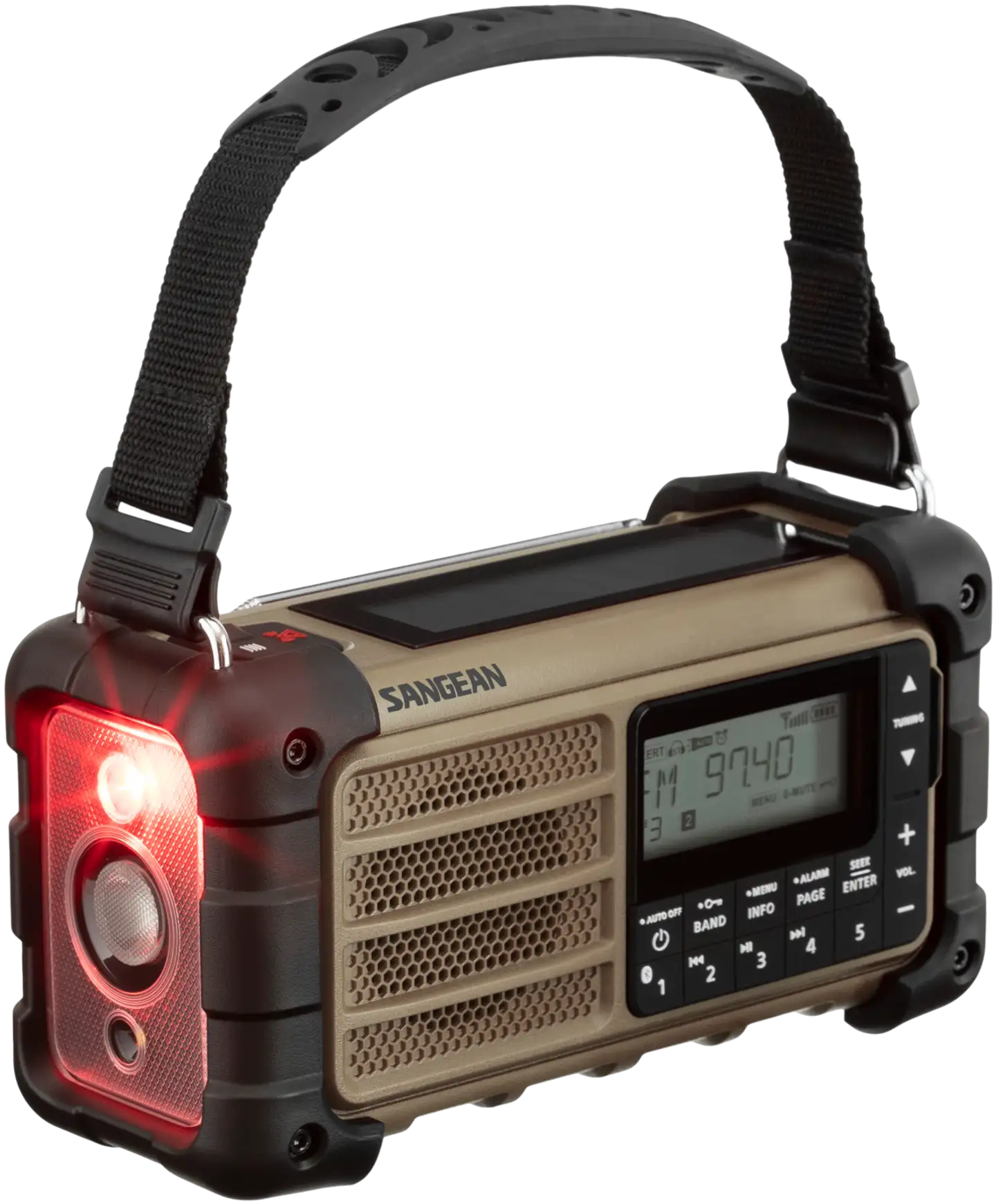 Sangean MMR-99 ladattava AM/FM-radio bluetooth yhteydellä, desert tan - 4