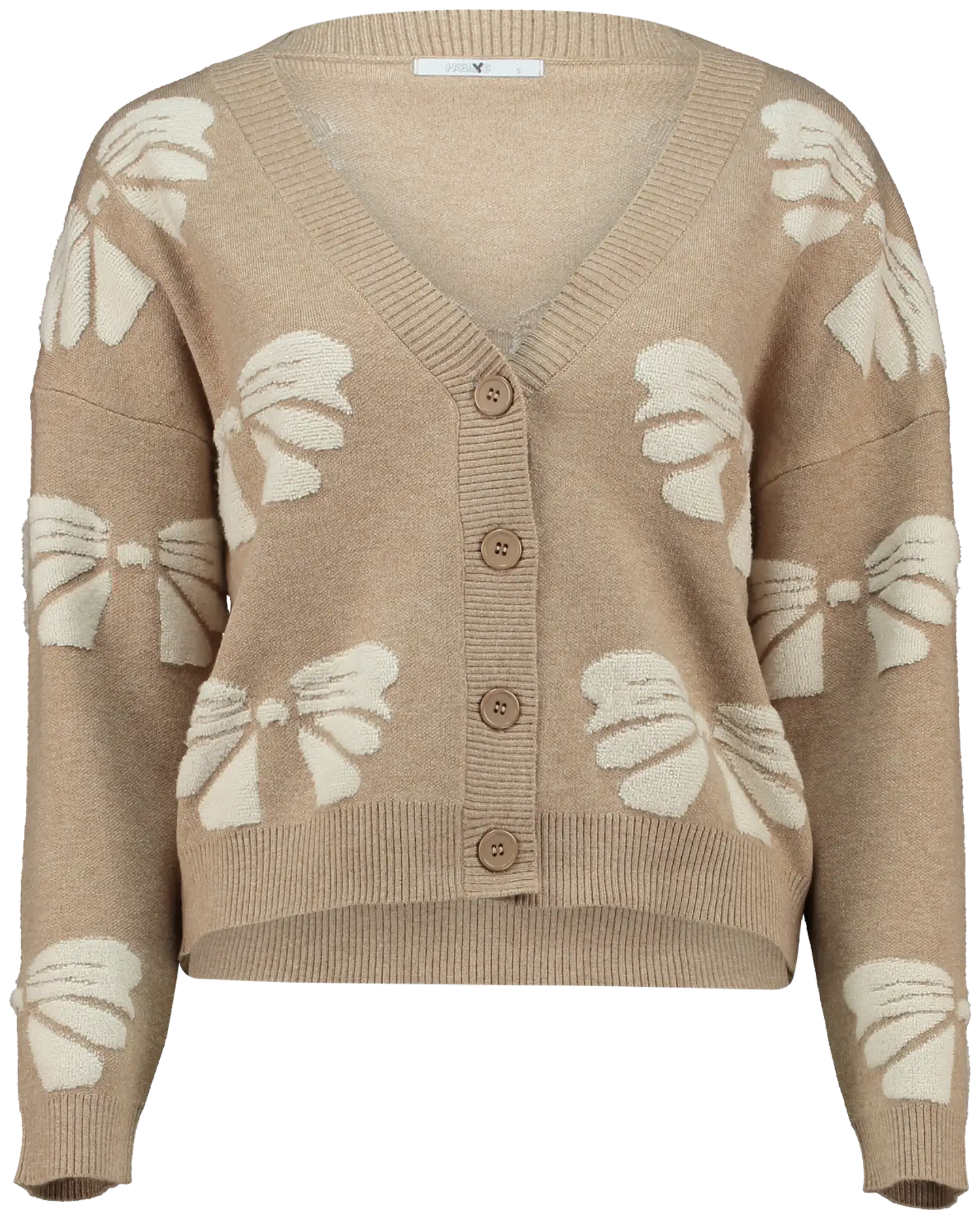Hailys naisten neuletakki na44yla faya-pr2408044 - beige marl - 1