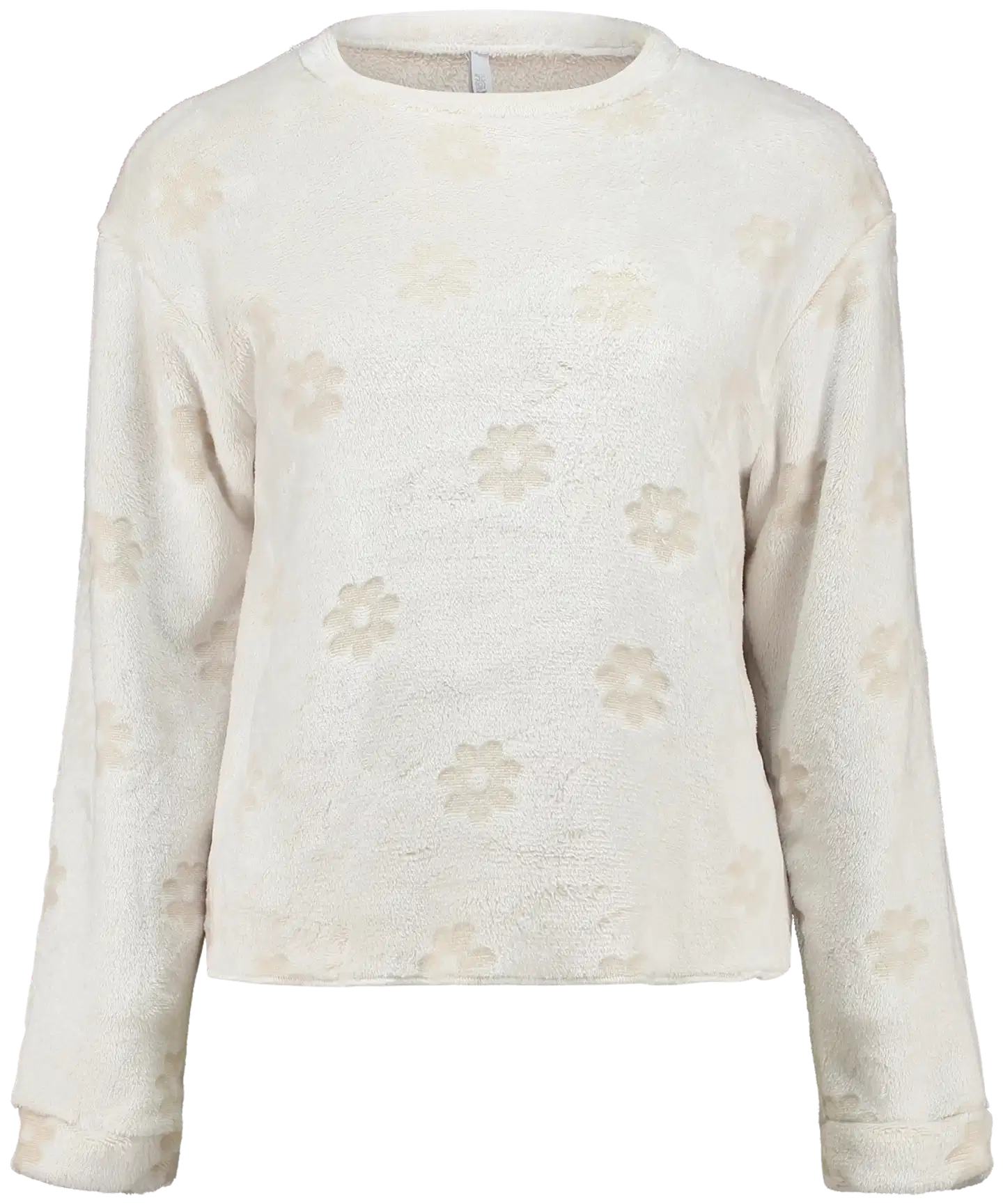 Hailys lasten trikoopaita - cream flower - 1