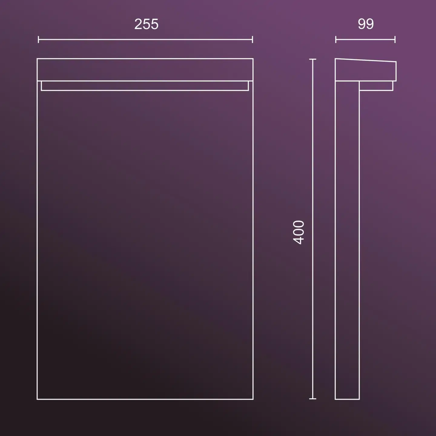 Philips Hue Nyro -jalustavalaisin ulkokäyttöön 14W 2000-6500K 1020LM musta - 3