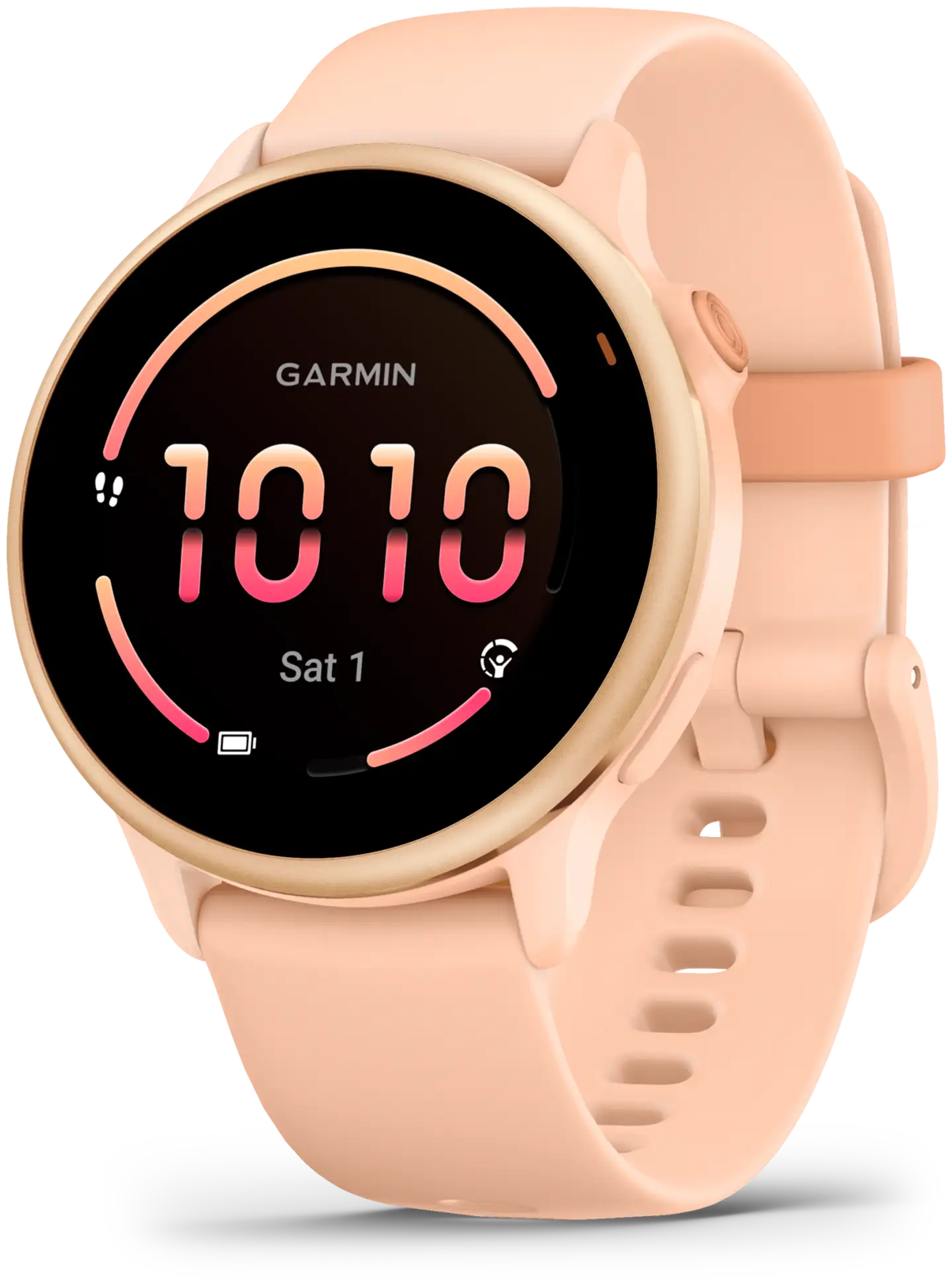 Garmin älykello Vivoactive 6 metallinen vaaleanpunainen aamunkajo ja samanvärinen hihna - 1