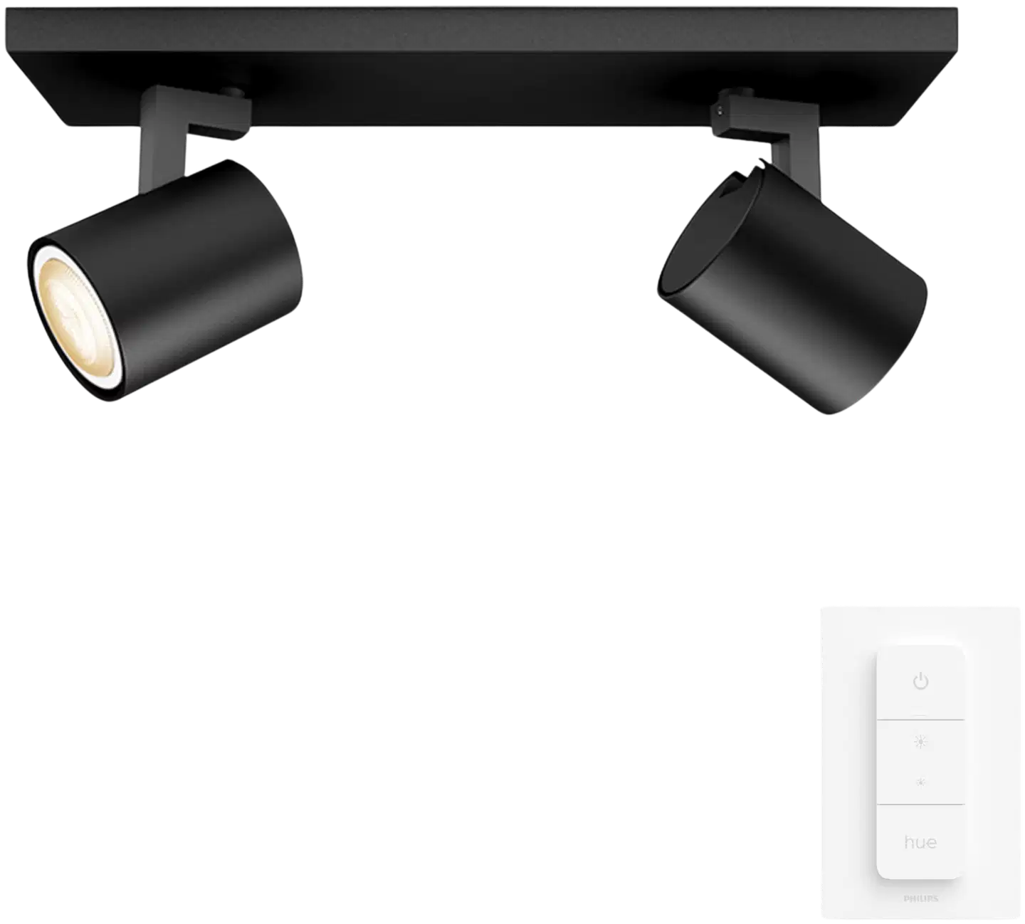 Philips Hue Runner -kohdevalaisin kahdella spotilla 4.2W 2200-6500K 400LM musta - 1