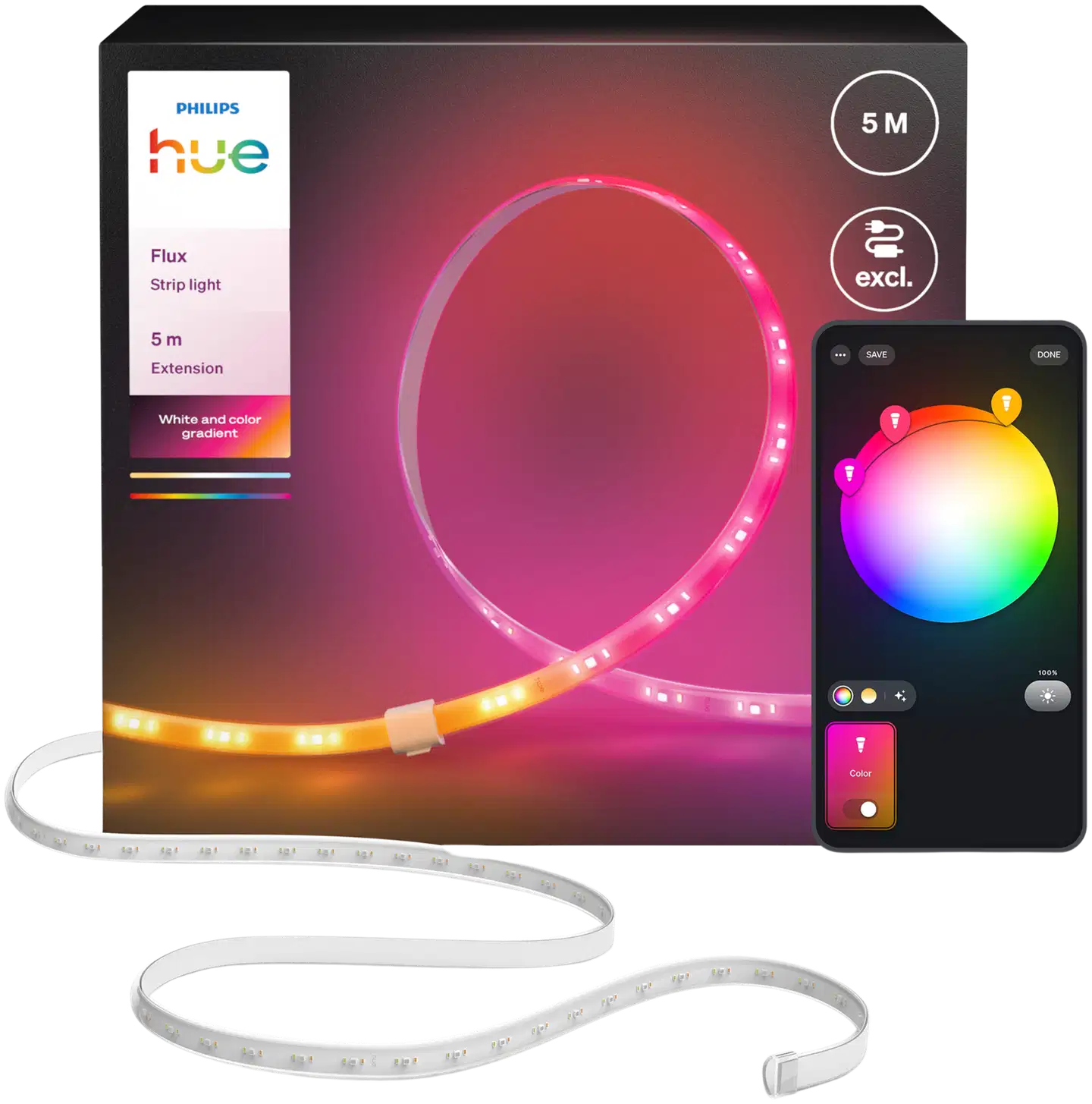 Philips Hue Flux valonauhan jatko-osa 5 m - 1