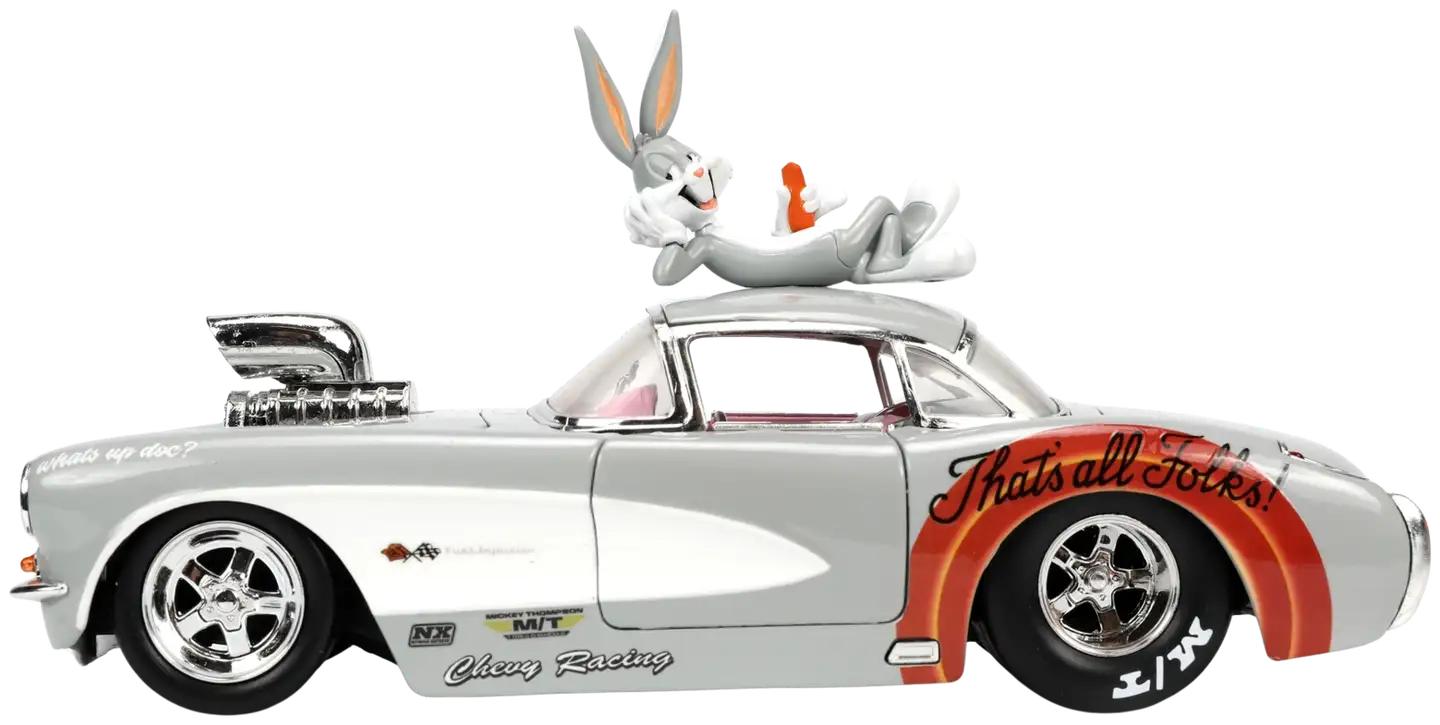 Jada Looney Tunes Väiski Vemmelsääri ja 1957 Chevrolet Corvette, 19 cm, 1:24, die-cast - 6