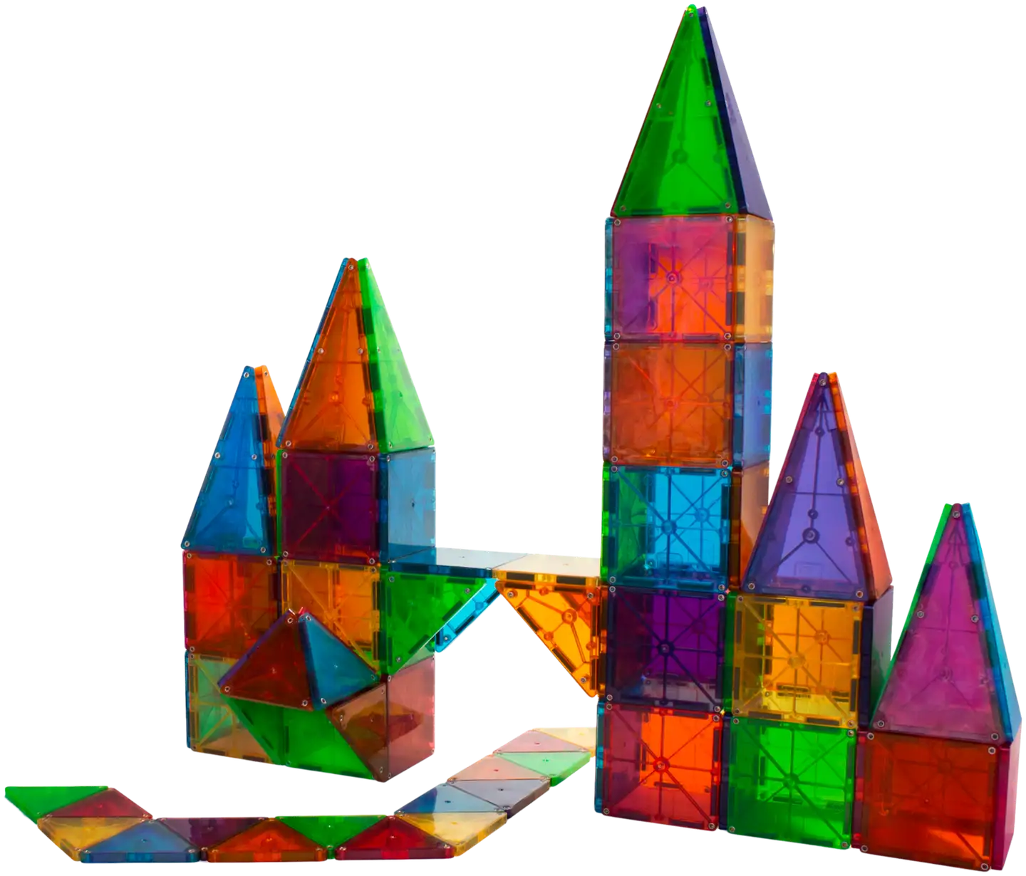 MAGNA-TILES® Clear Colours 100 osaa -magneettirakennussarja - 4