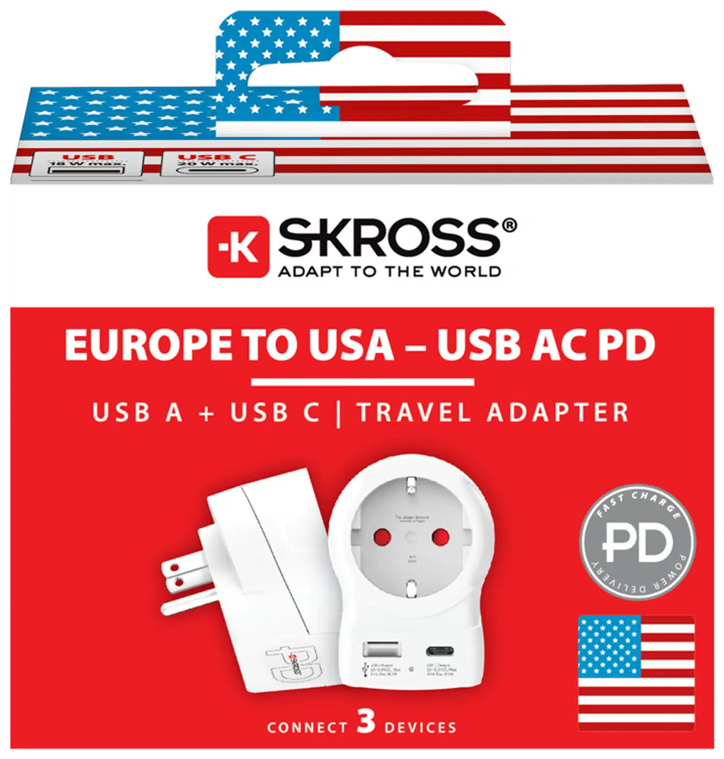 Skross Eurooppa - USA - USB adapteri - 3