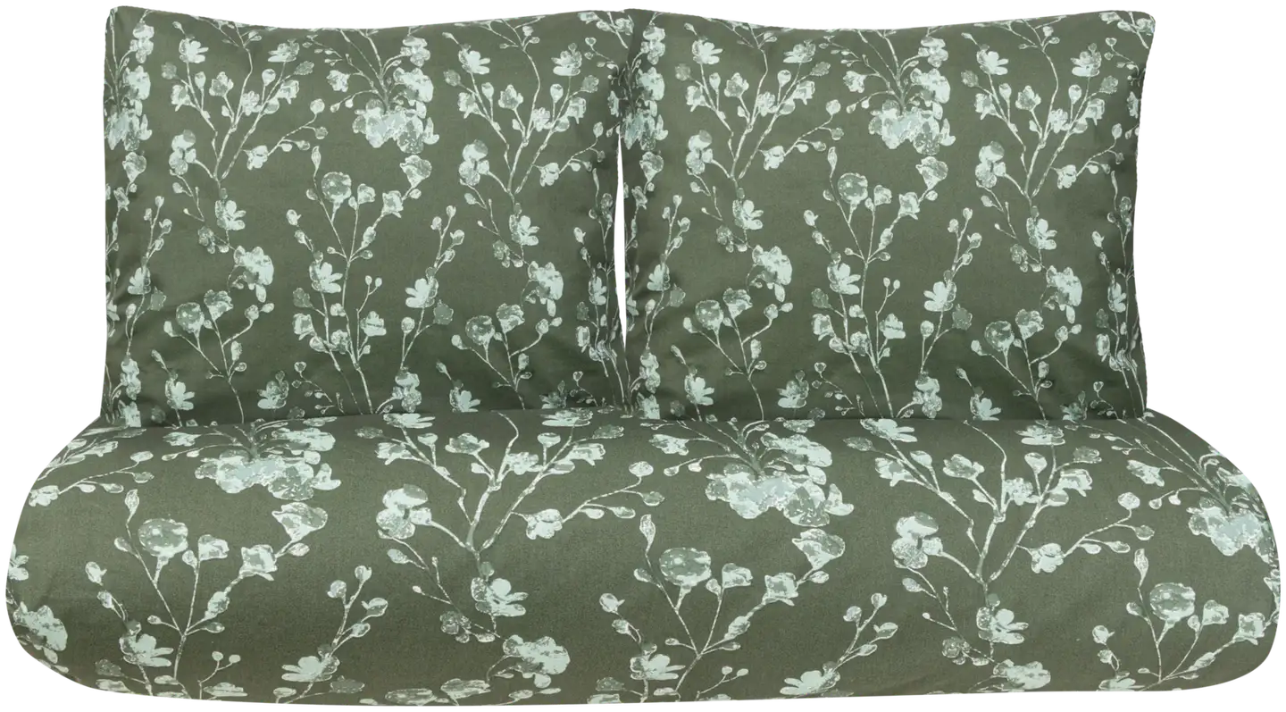 Xtra tuplapussilakanasetti Berry 240 x 210 cm + 2 x 55 x 65 cm tummanvihreä - 1