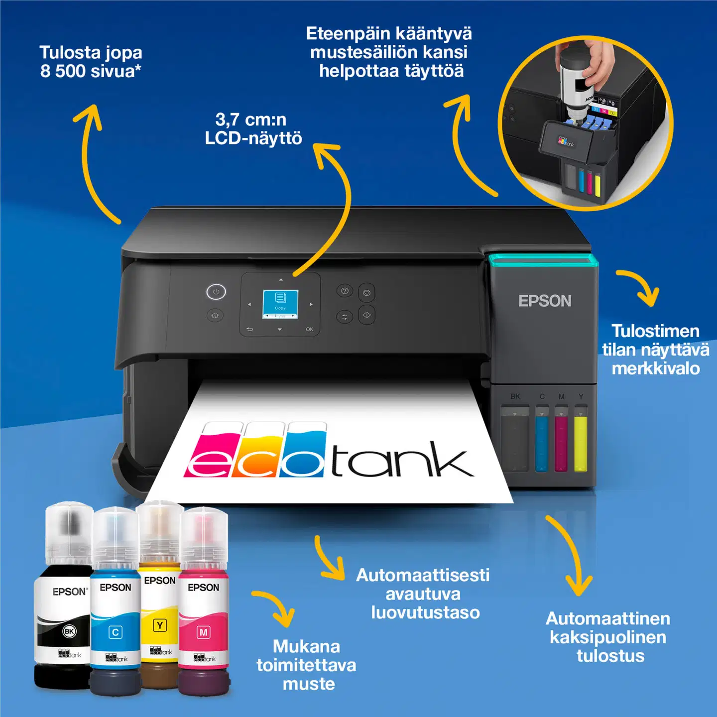 Epson EcoTank ET-2950 mustesäiliötulostin - 4