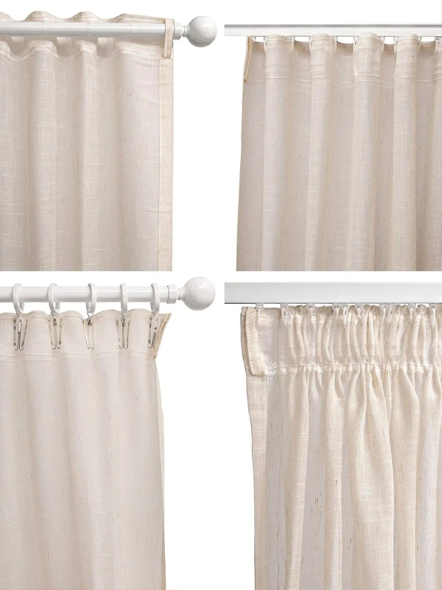Hasta Alma valoa suodattava verho, beige - 3