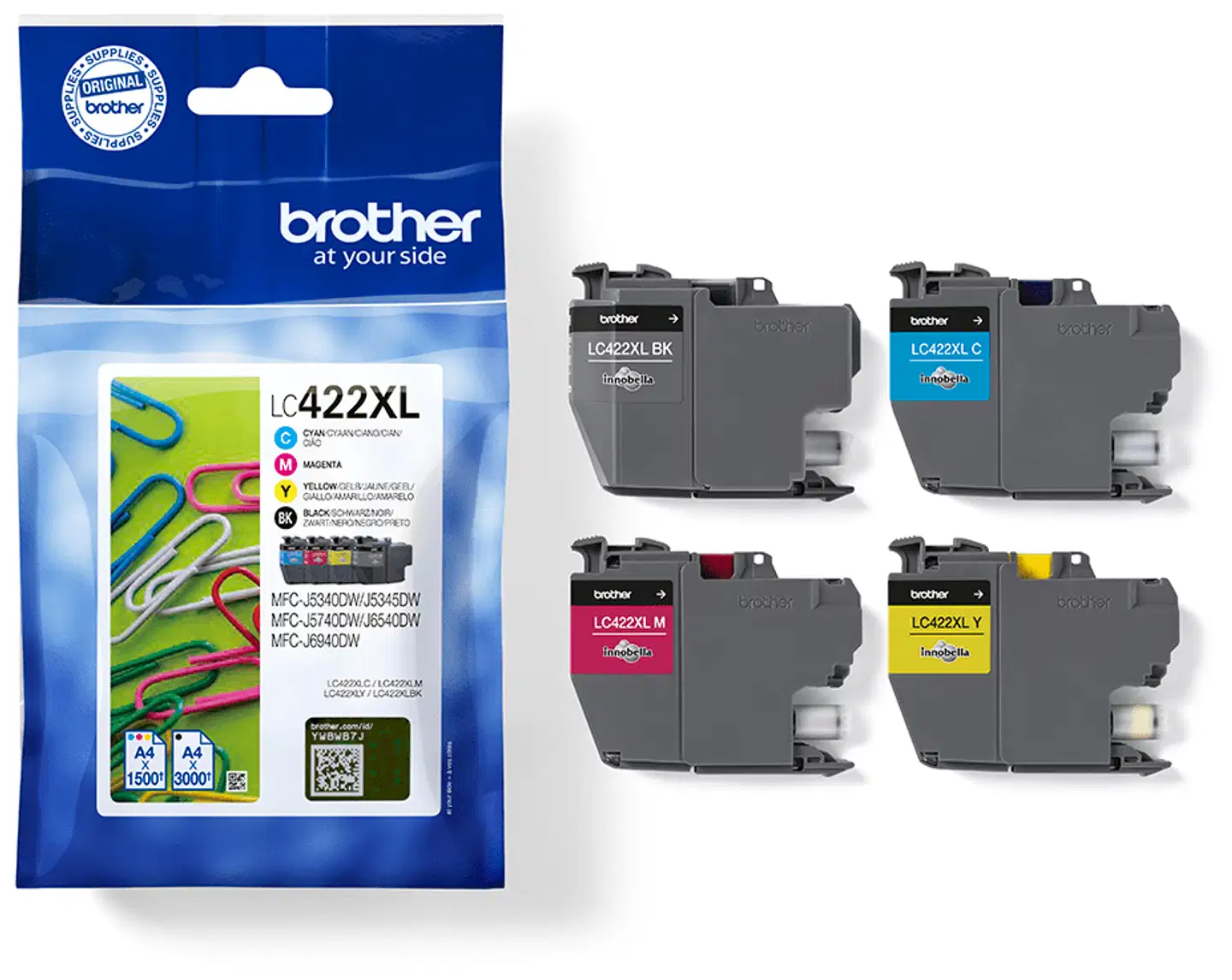 Brother mustepatruunaLC422XL BK/C/M/Y - 3