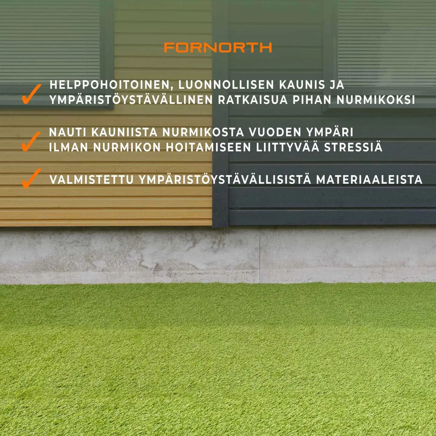 Fornorth tekonurmi natural 34mm, 1m x 10m rulla - 9
