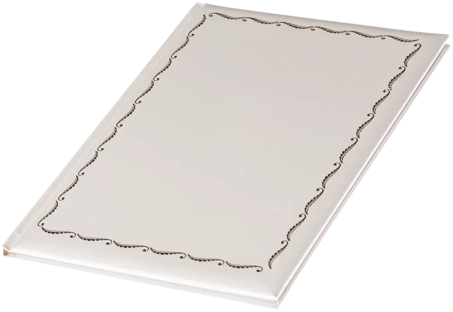 Vieraskirja Ivory, kovakantinen, 52 sivua, blanko.