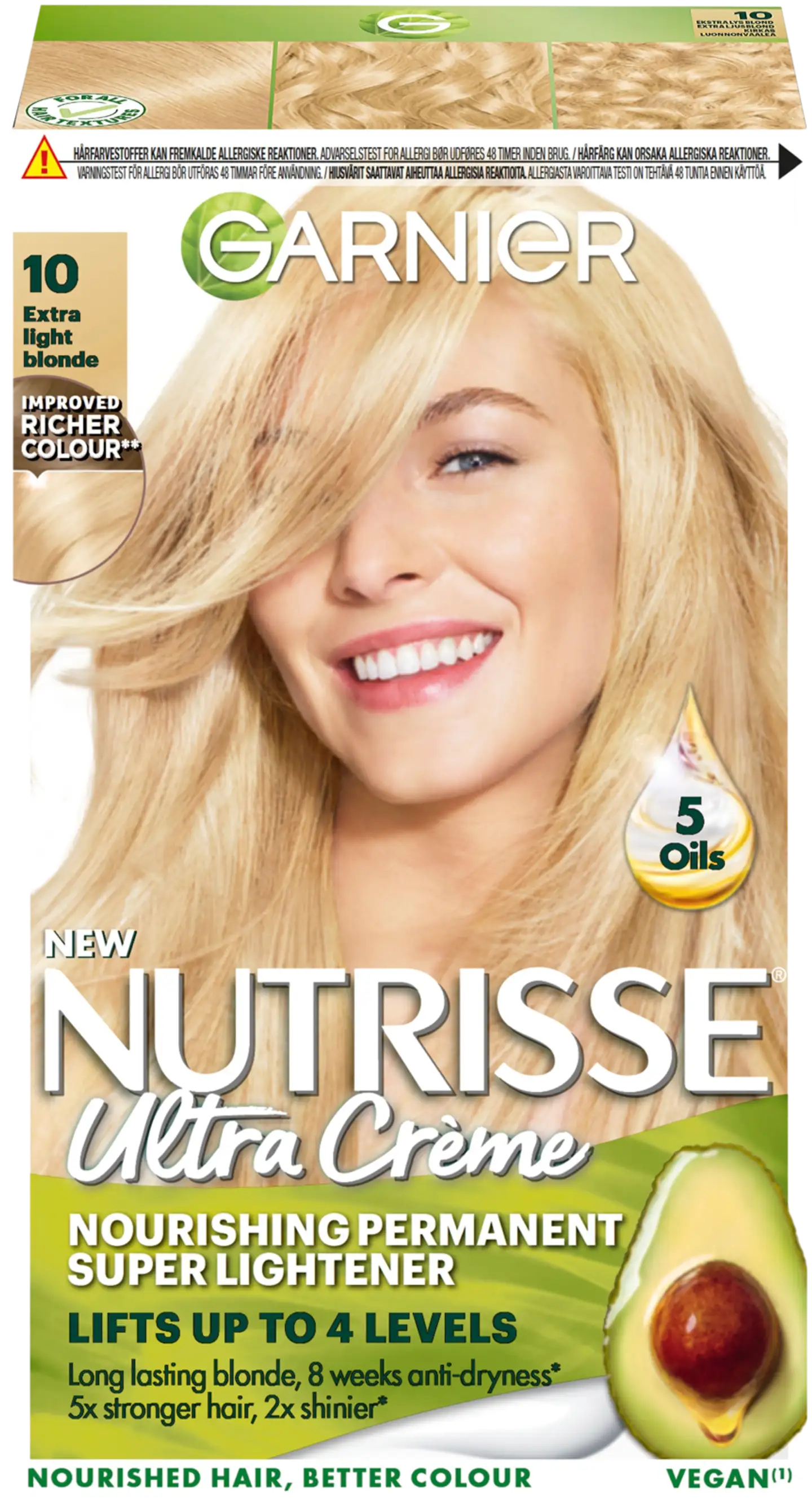 Garnier Nutrisse Ultra Creme 10.0 Extra Ligfht Blonde Erittäin Kirkas vaalea kestoväri 1kpl - 2