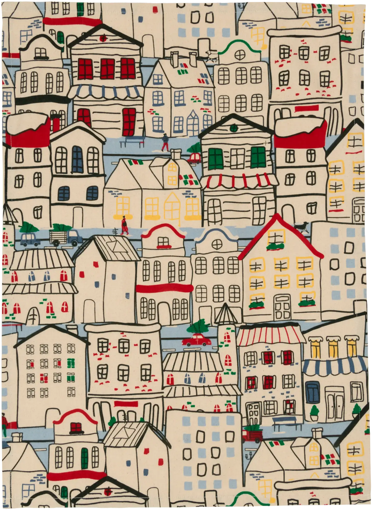 House keittiöpyyhe Winter town/Waffle 50 x 70 cm 2-pack - 2